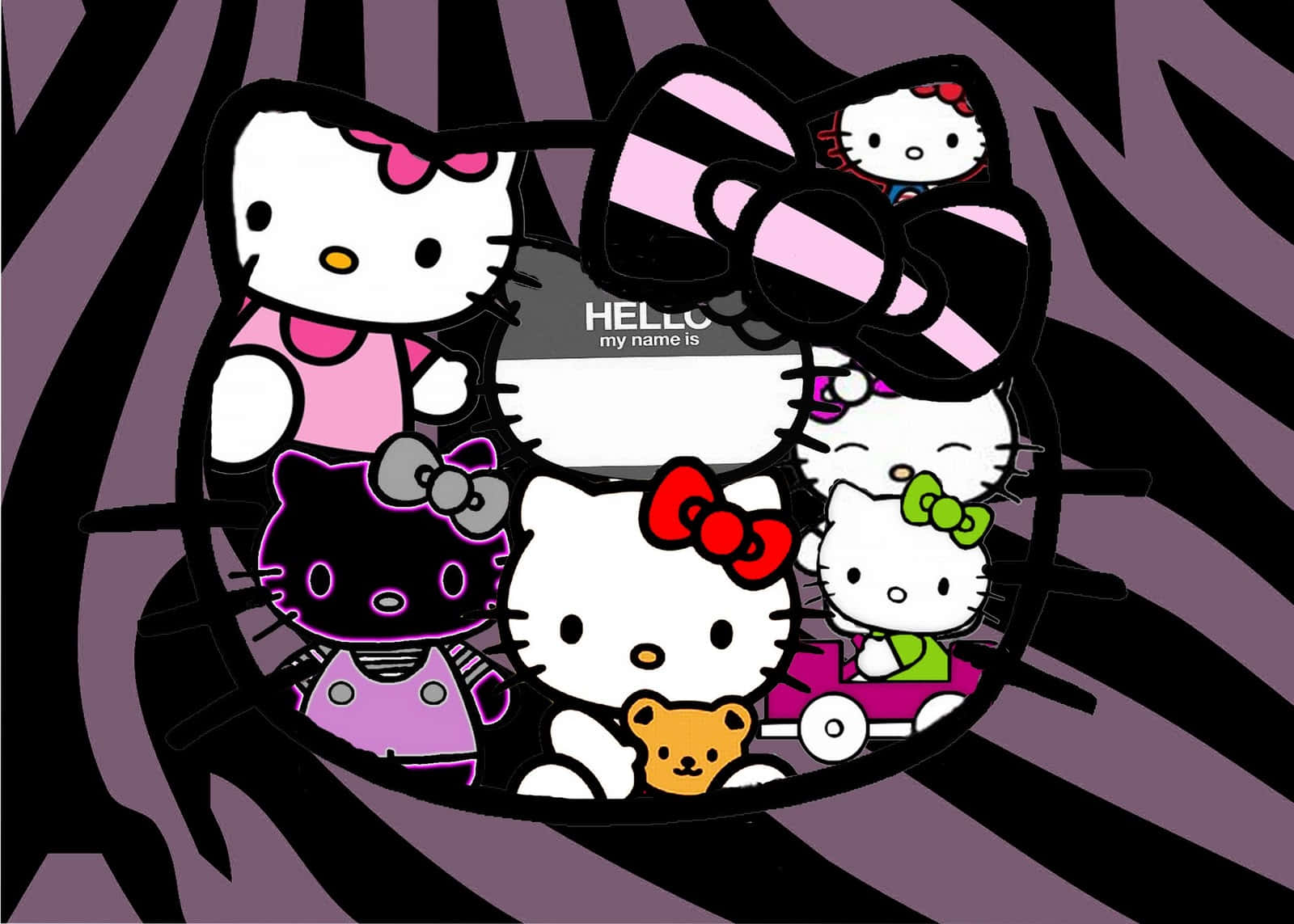 Emo Hello Kitty, Hello Kitty, teddy bear, HD Desktop Wallpaper
