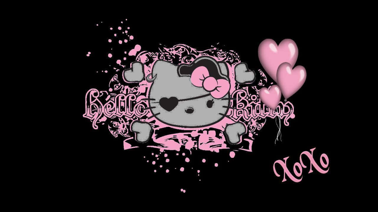 Emo Hello Kitty, Hello Kitty, pink bow, HD Desktop Wallpaper