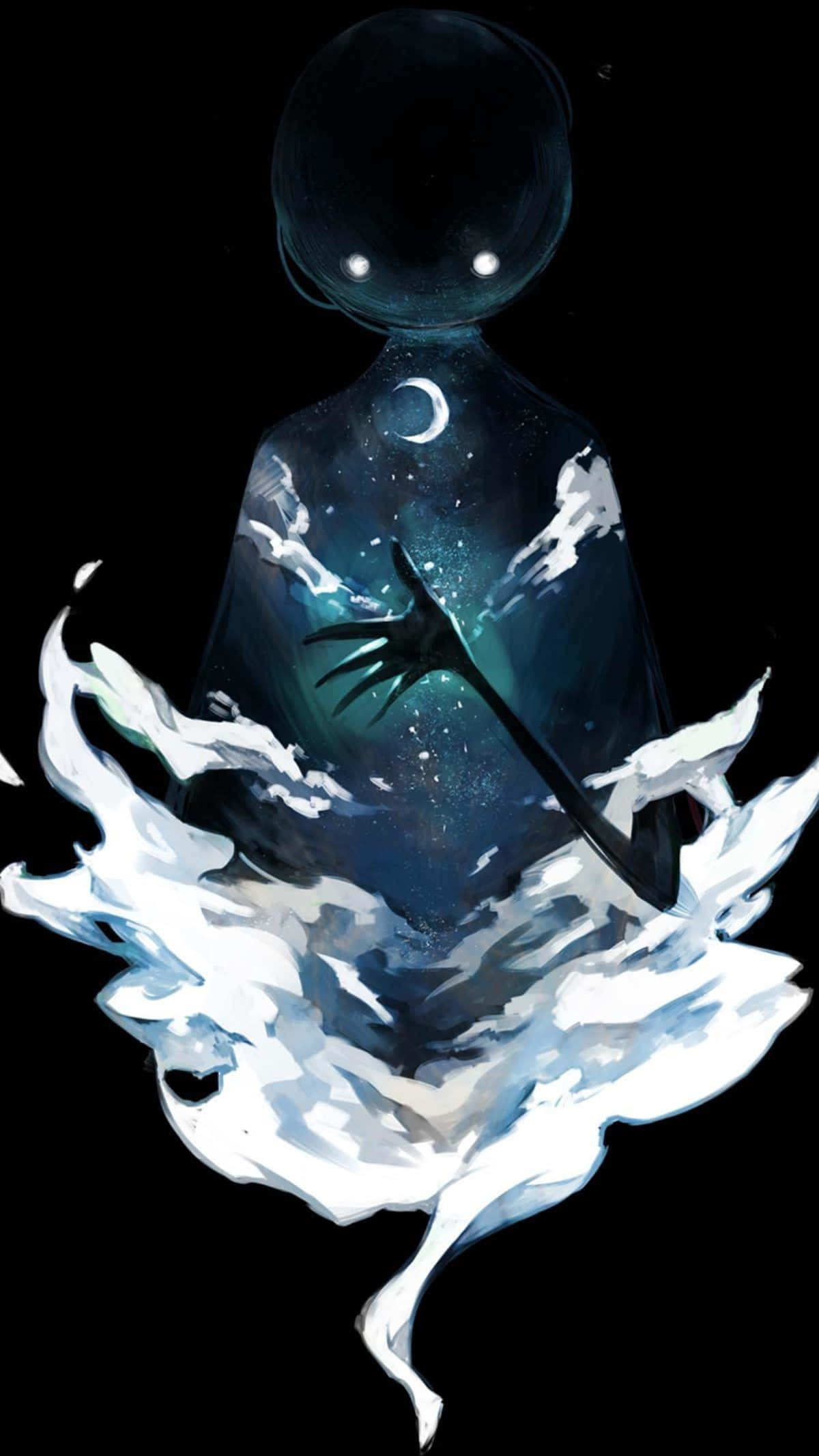 Emo iPhone, cosmic torso, glowing eyes, Full HD Phone Wallpaper