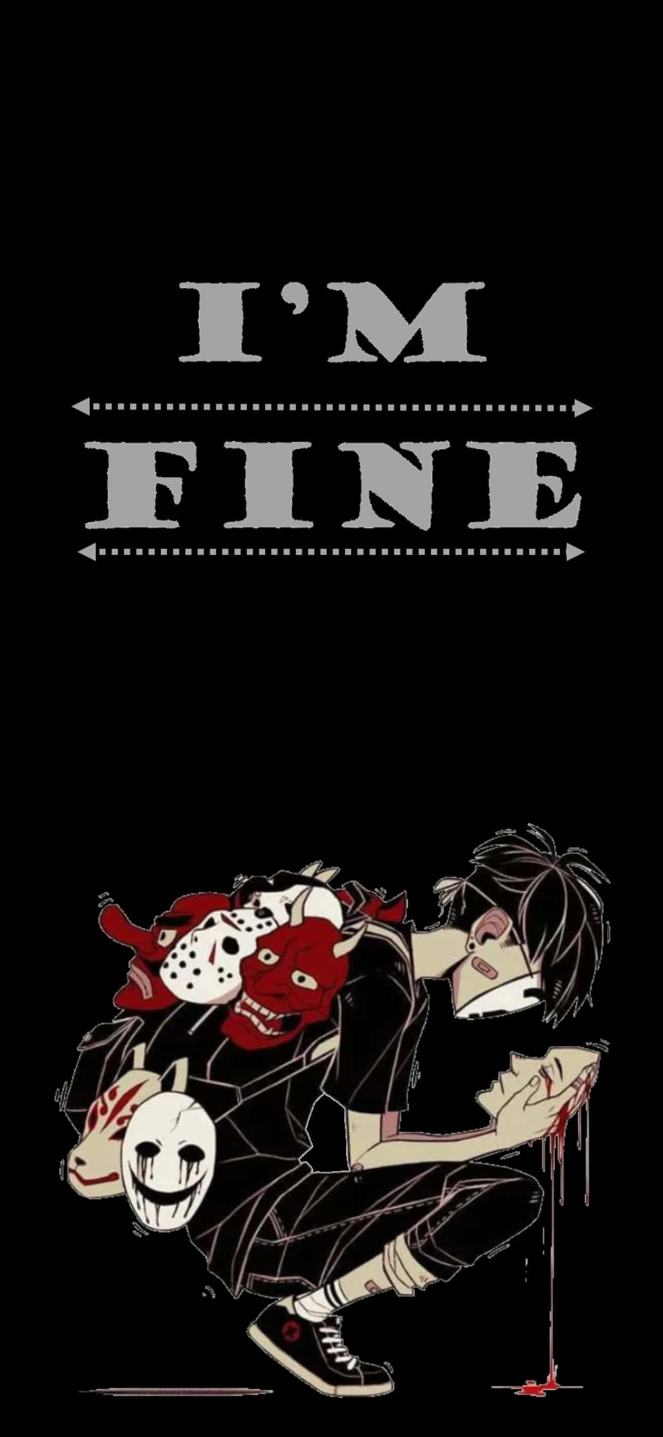 Emo iPhone, anime character, horror masks, 2K Phone Wallpaper