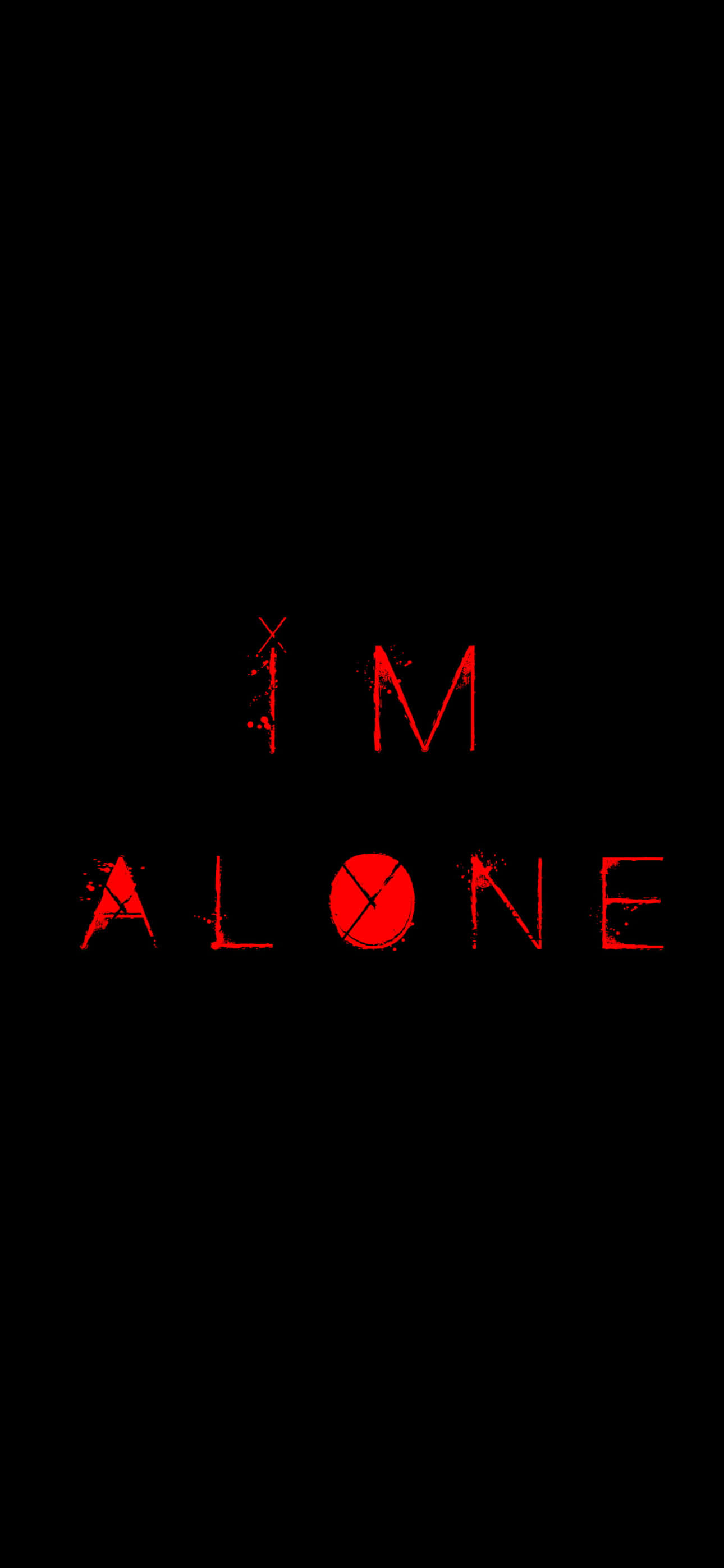 Emo iPhone, Black Emo iPhone, I'M ALONE, 2K Phone Wallpaper