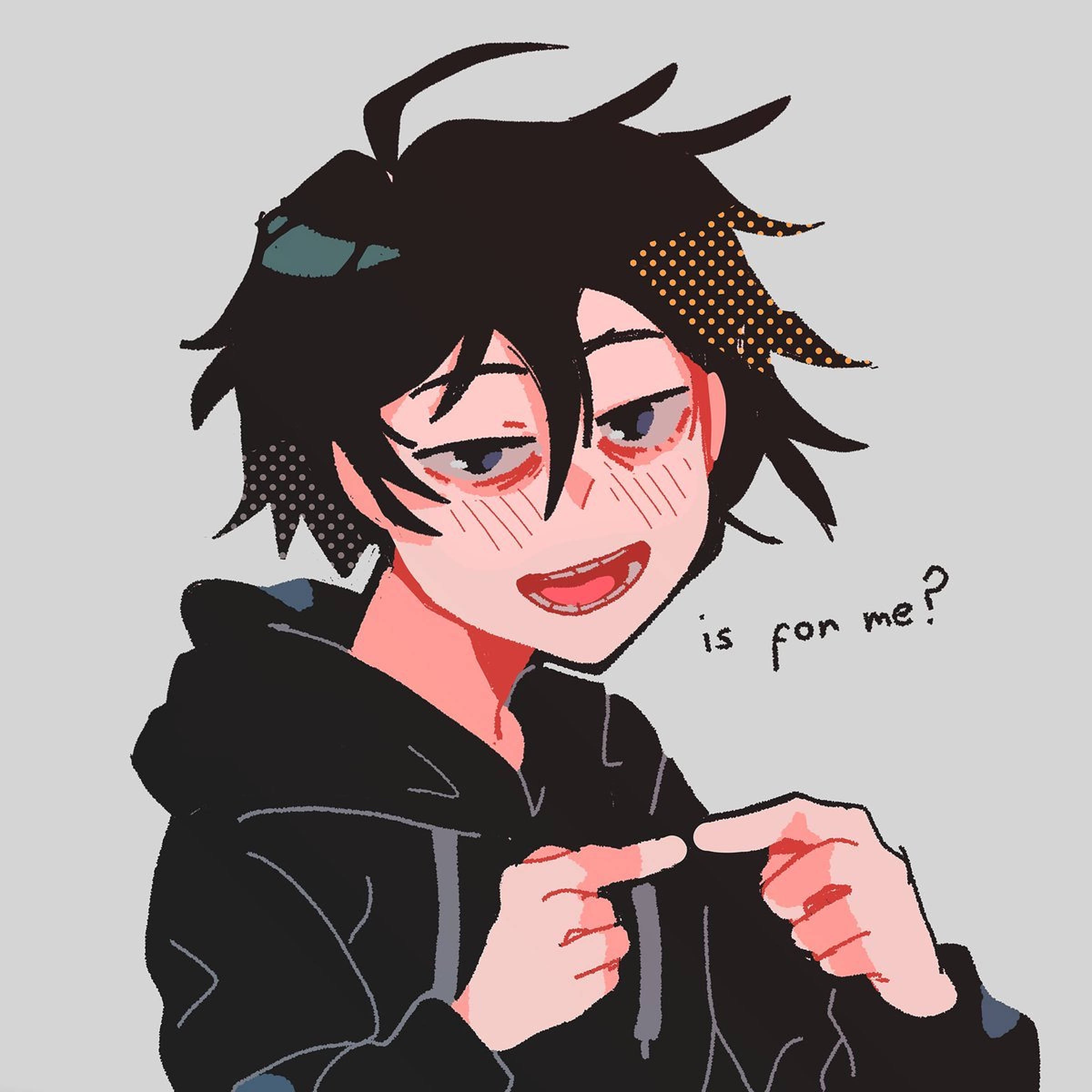 anime character, messy black hair, bandana, Full HD Desktop Wallpaper
