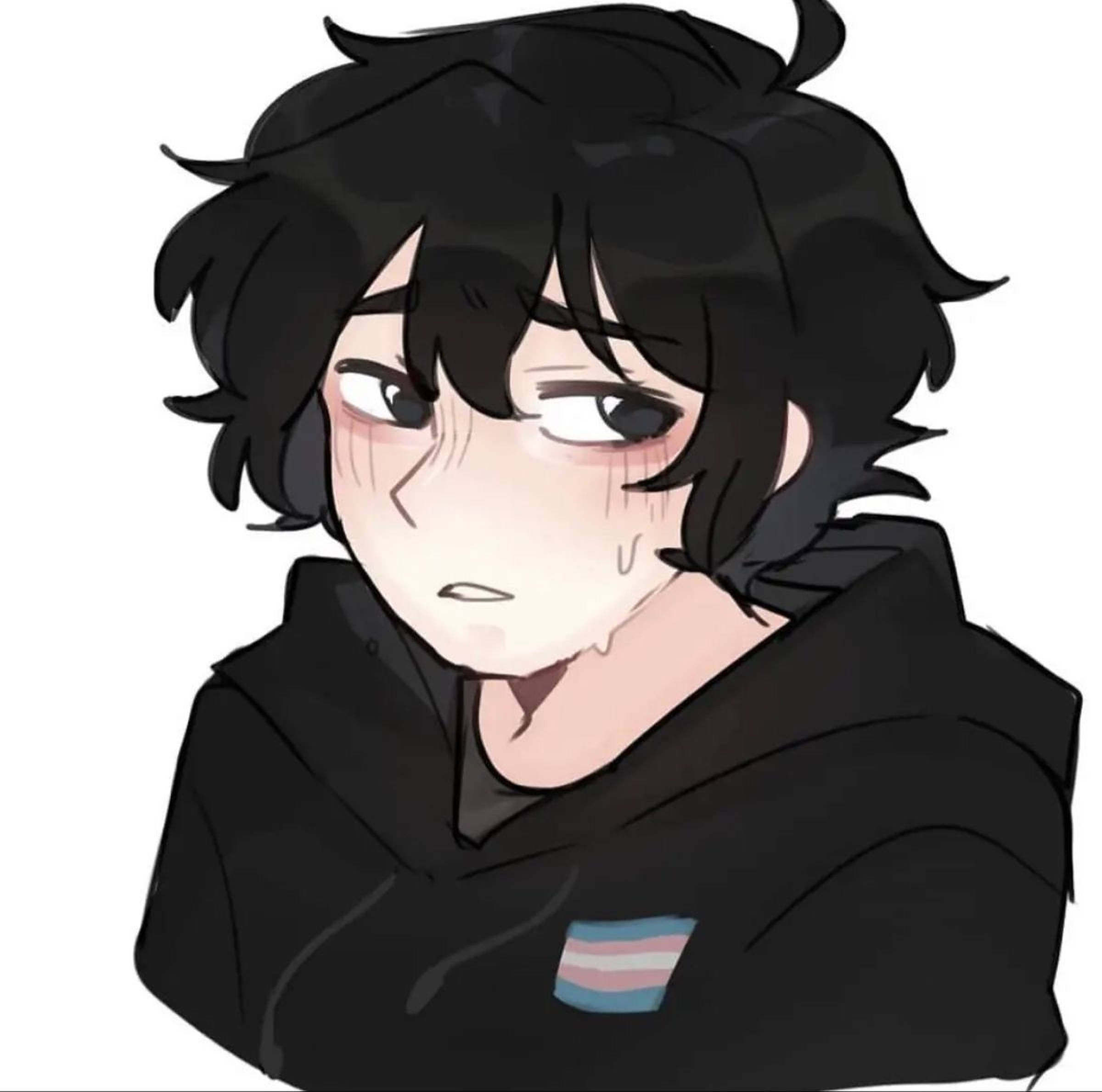 emo boy, hoodie, messy black hair, Full HD Desktop Wallpaper