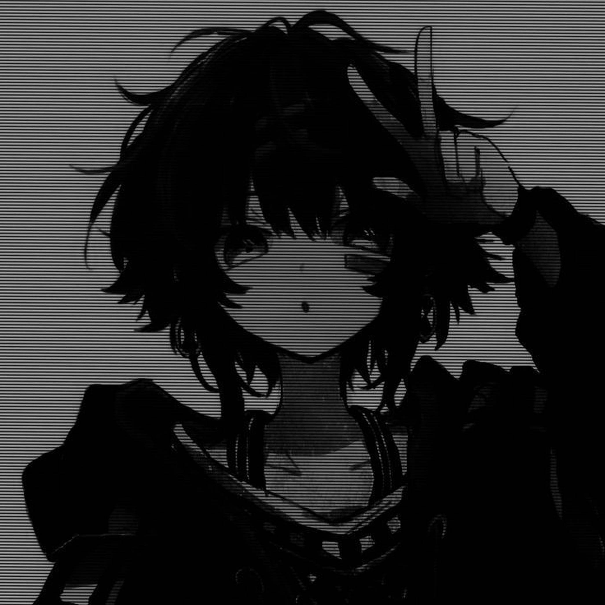 monochromatic, anime character, messy hair, Full HD Desktop Wallpaper