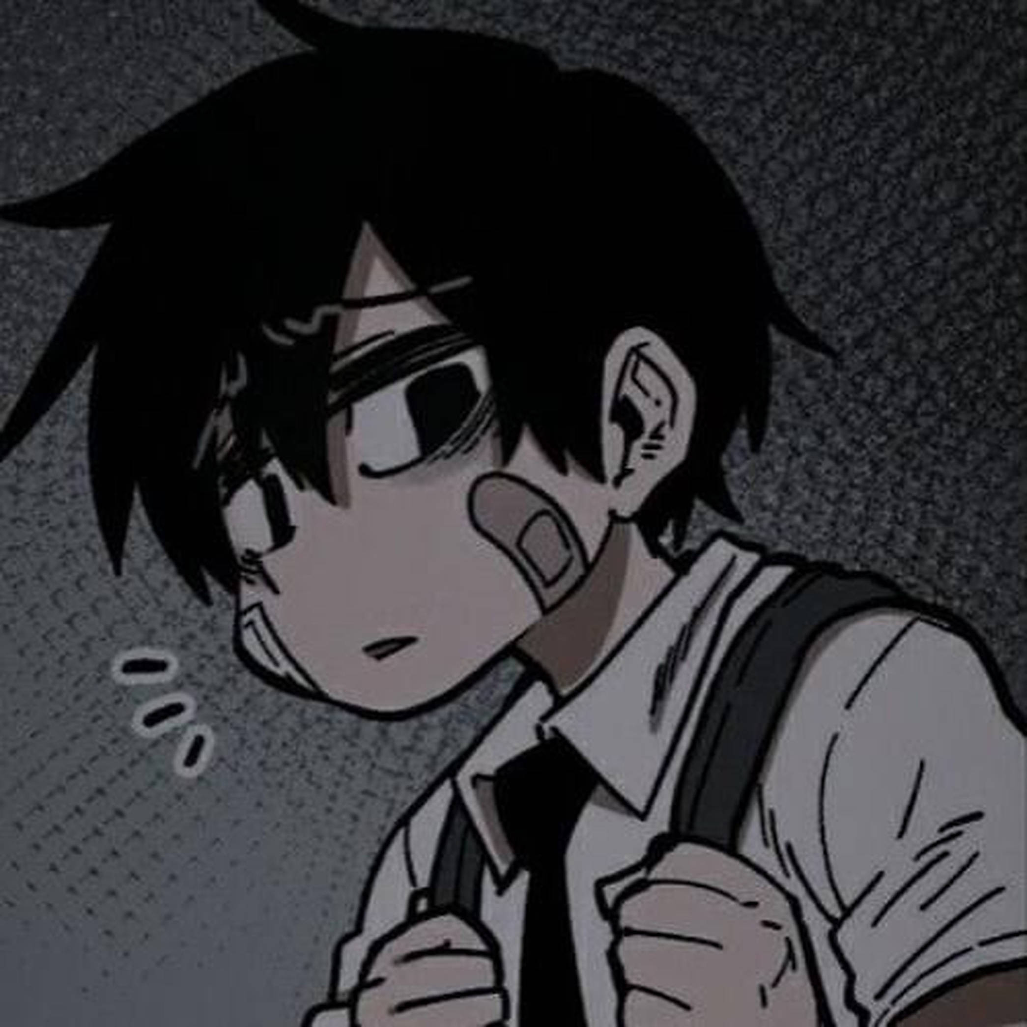 emo school boy, bandaged cheek, clenched fists, Full HD Desktop Wallpaper