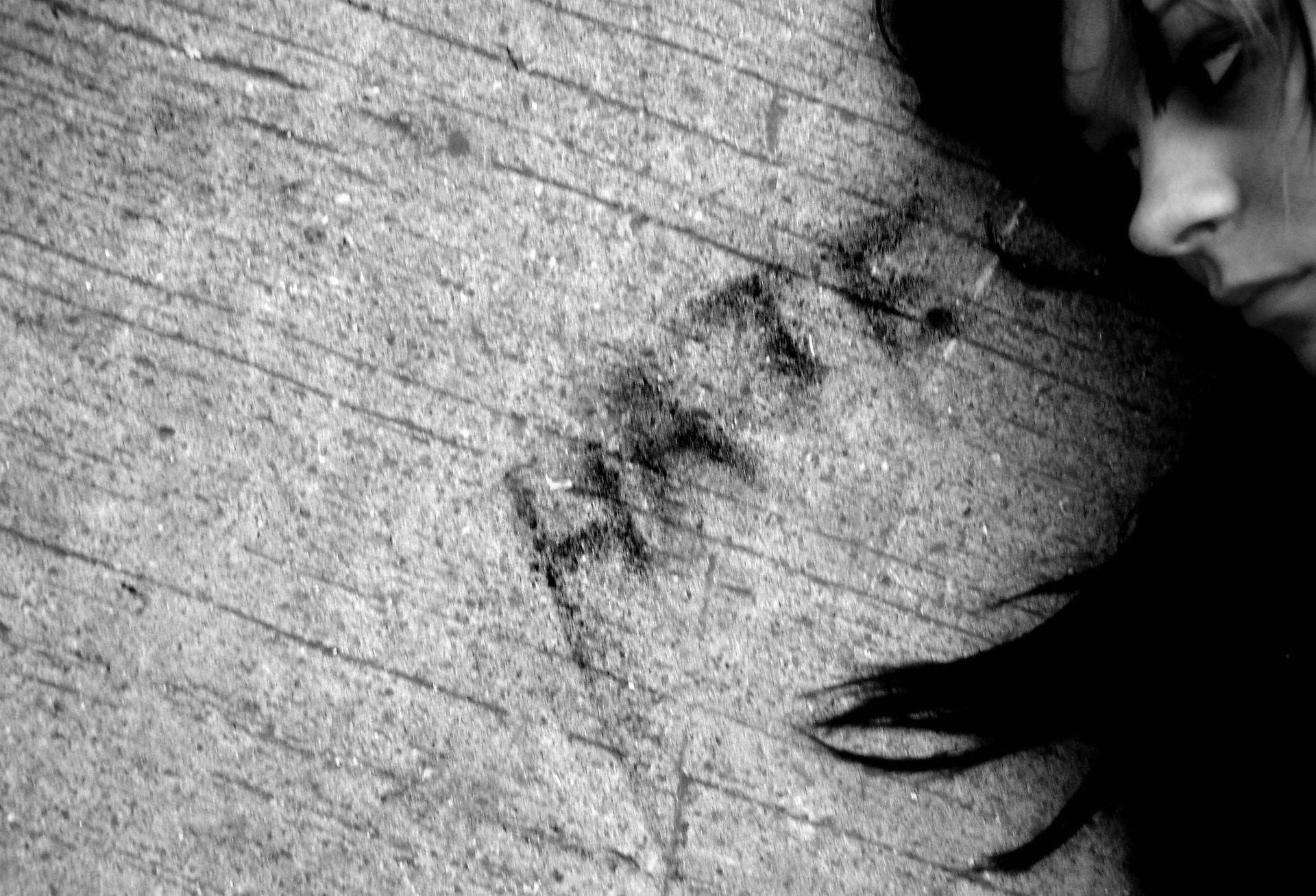 greyscale hate emo, black and white, woman's face, Full HD Desktop Wallpaper