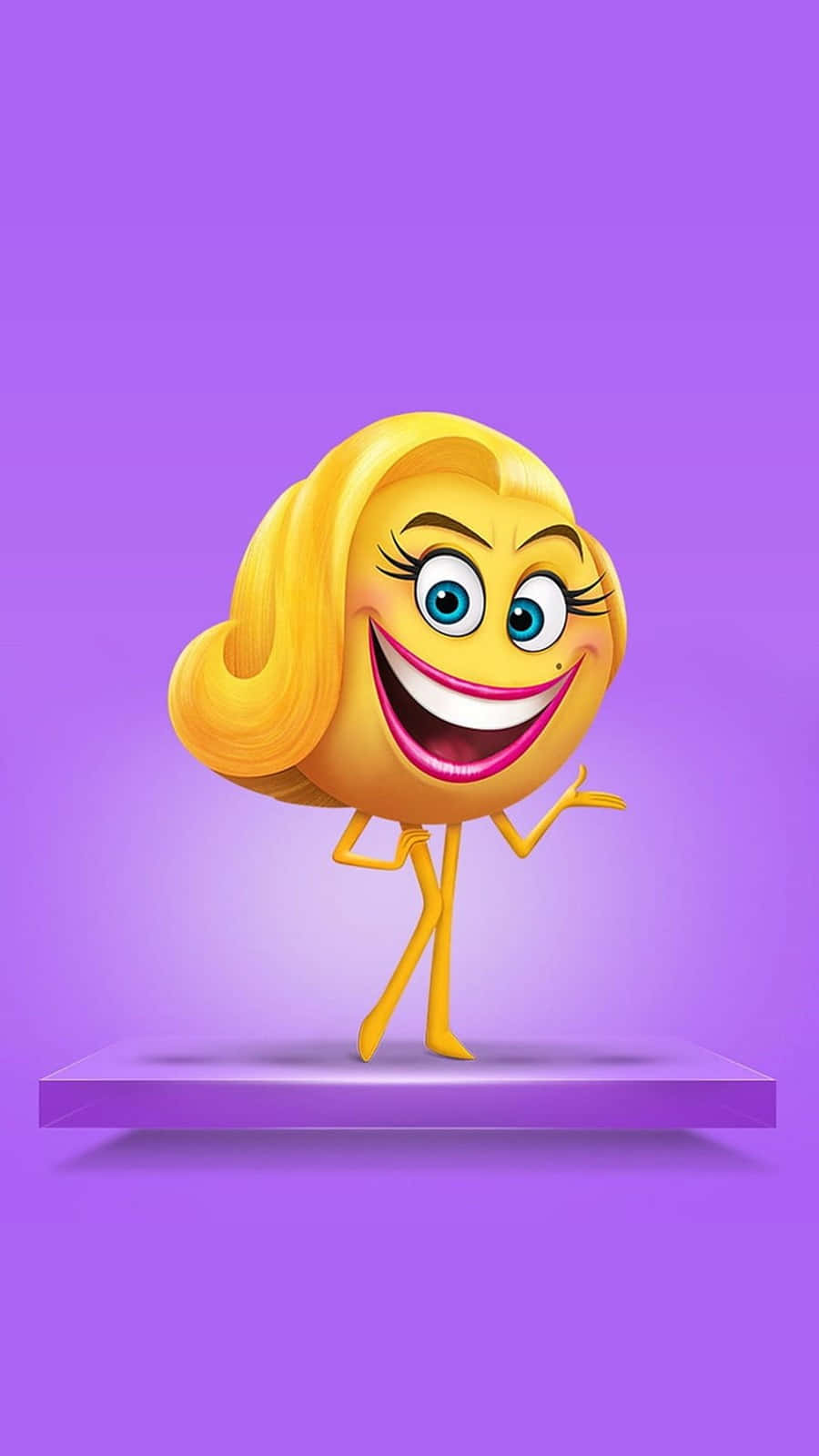 Emoji Girl, yellow emoji woman, blonde hair, HD Phone Wallpaper