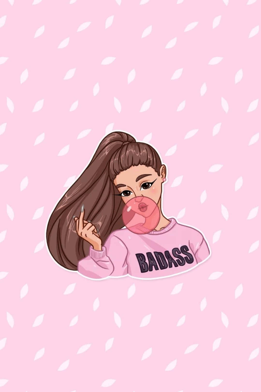 Emoji Girl, BADASS sweatshirt, pink bubblegum bubble, HD Phone Wallpaper