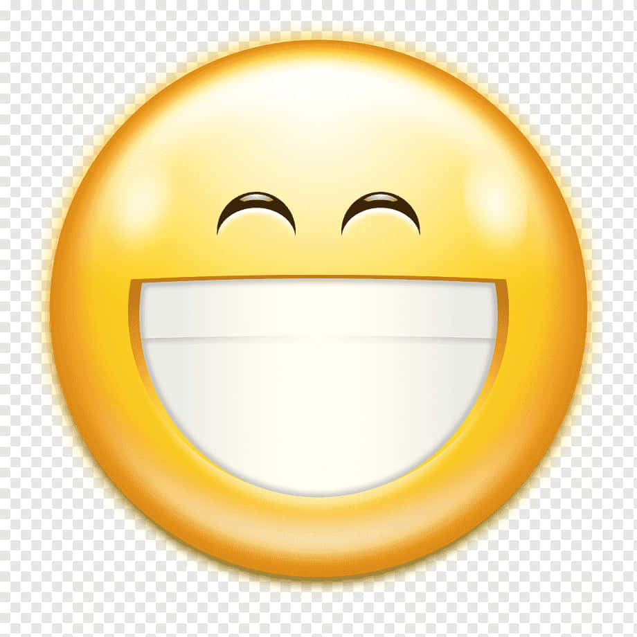 Smile Big Emoji Teeth, bright yellow, wide toothy grin, SD Desktop Wallpaper