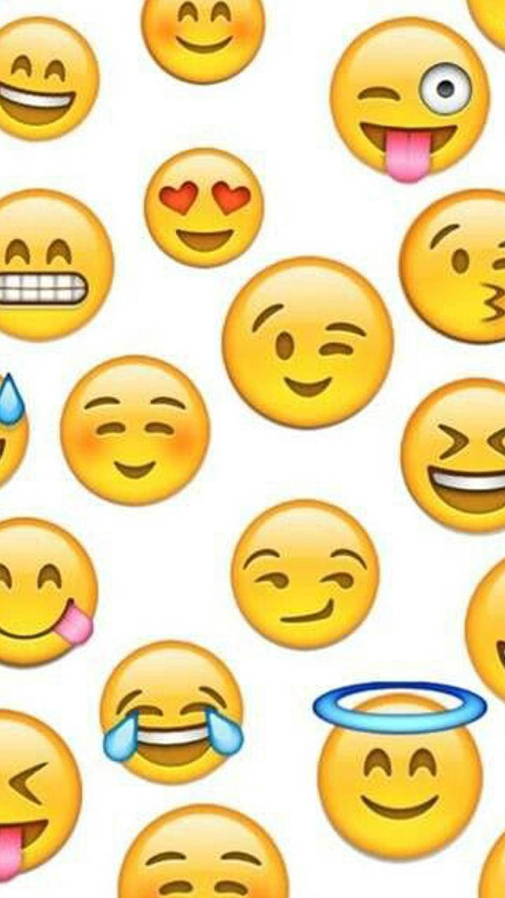 yellow emoji faces, joy, mischief, HD Phone Wallpaper