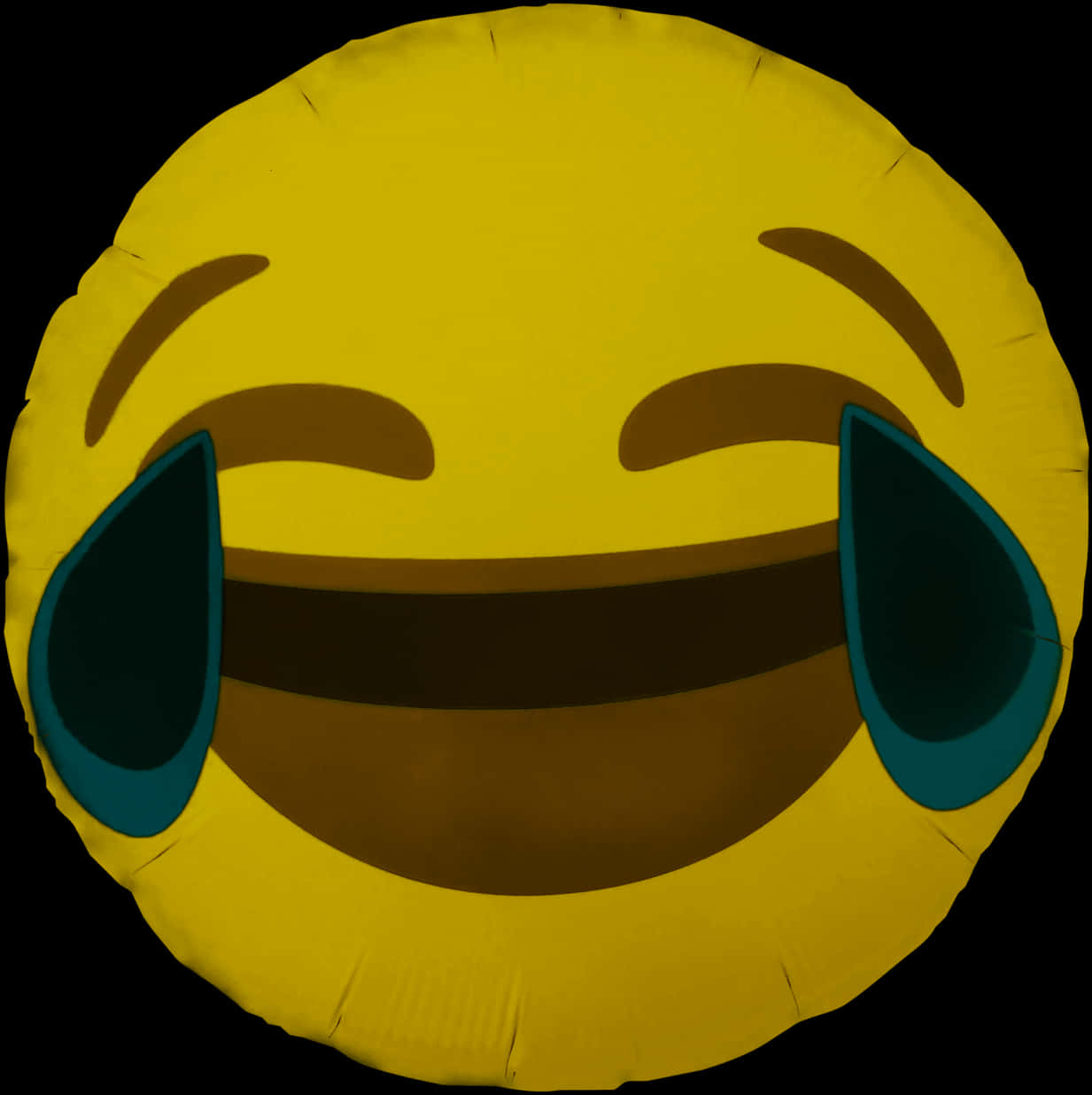 laughing emoji, yellow, teal tears, SD Phone Wallpaper