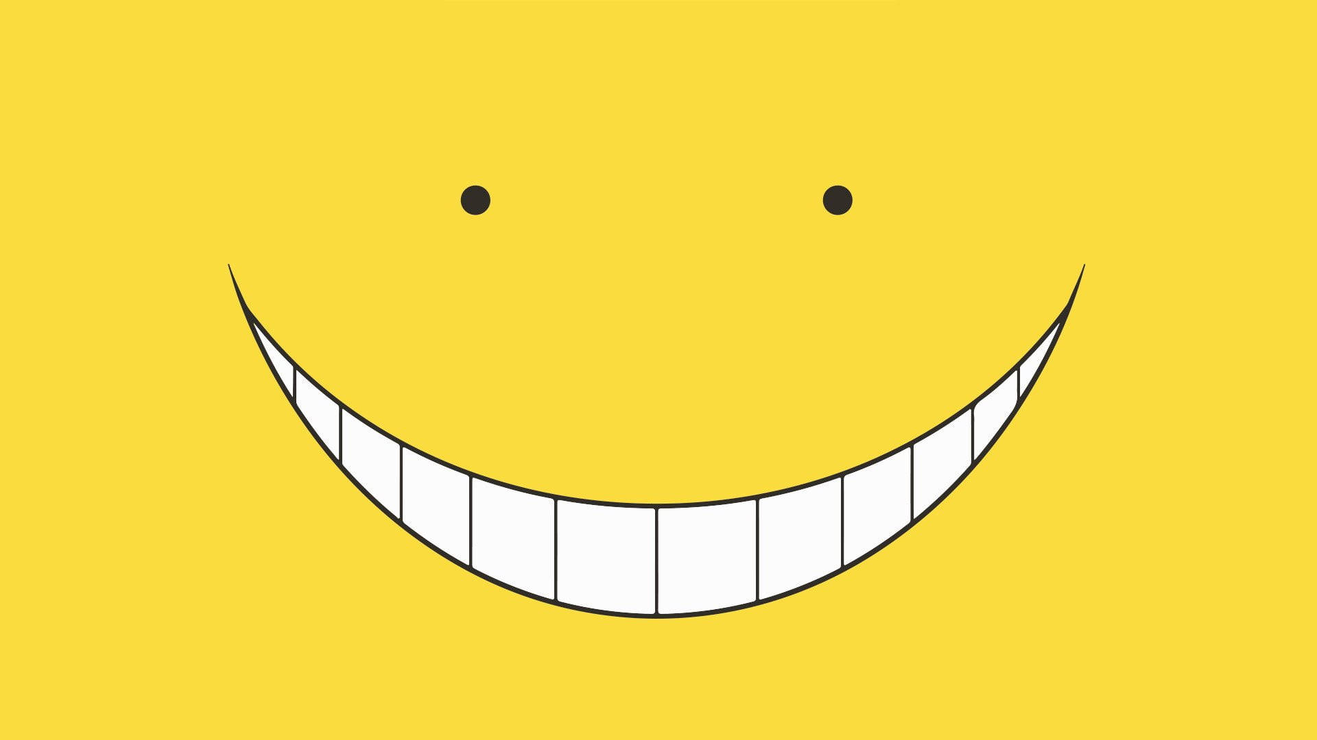 Happy Emoji, wide smile, yellow background, Full HD Desktop Wallpaper