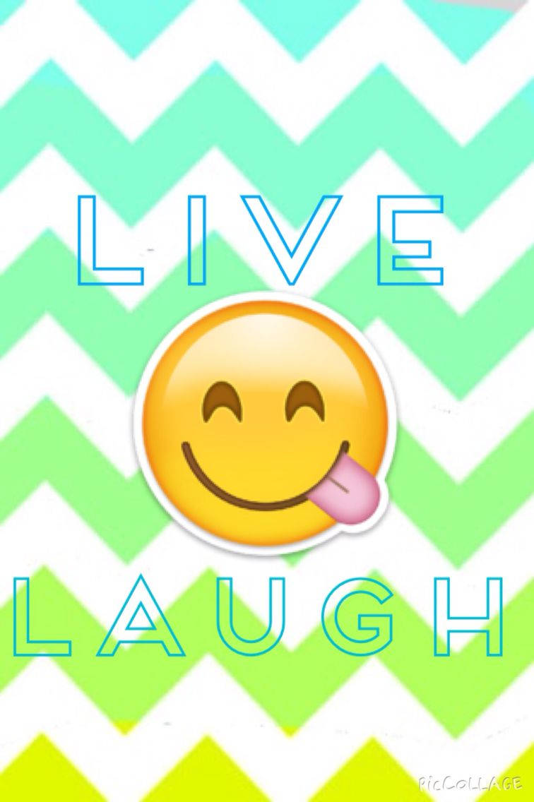 Live Love Emoji, neon green background, yellow emoji, SD Phone Wallpaper