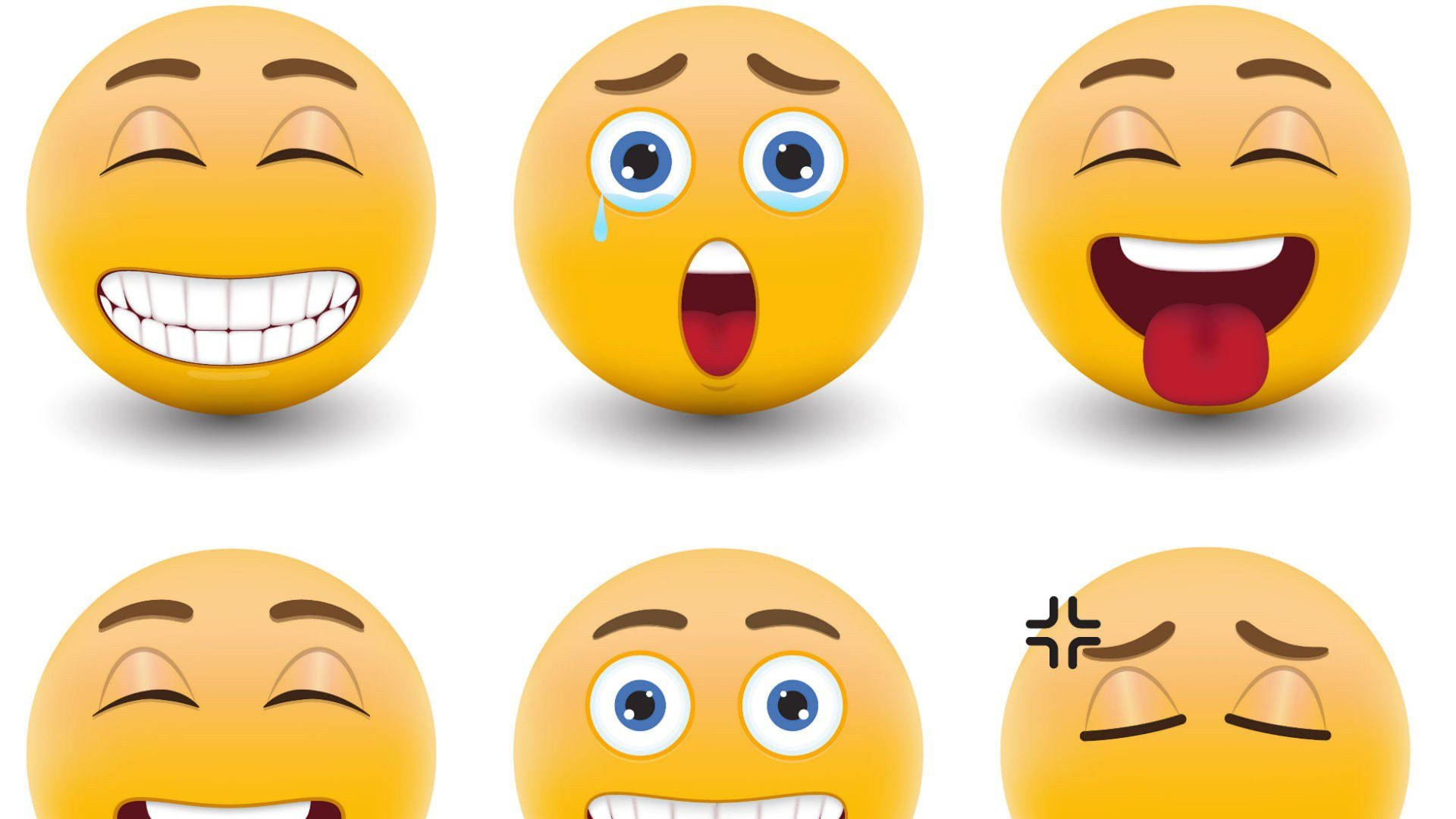 emoji faces, laughing, crying, Full HD Desktop Wallpaper