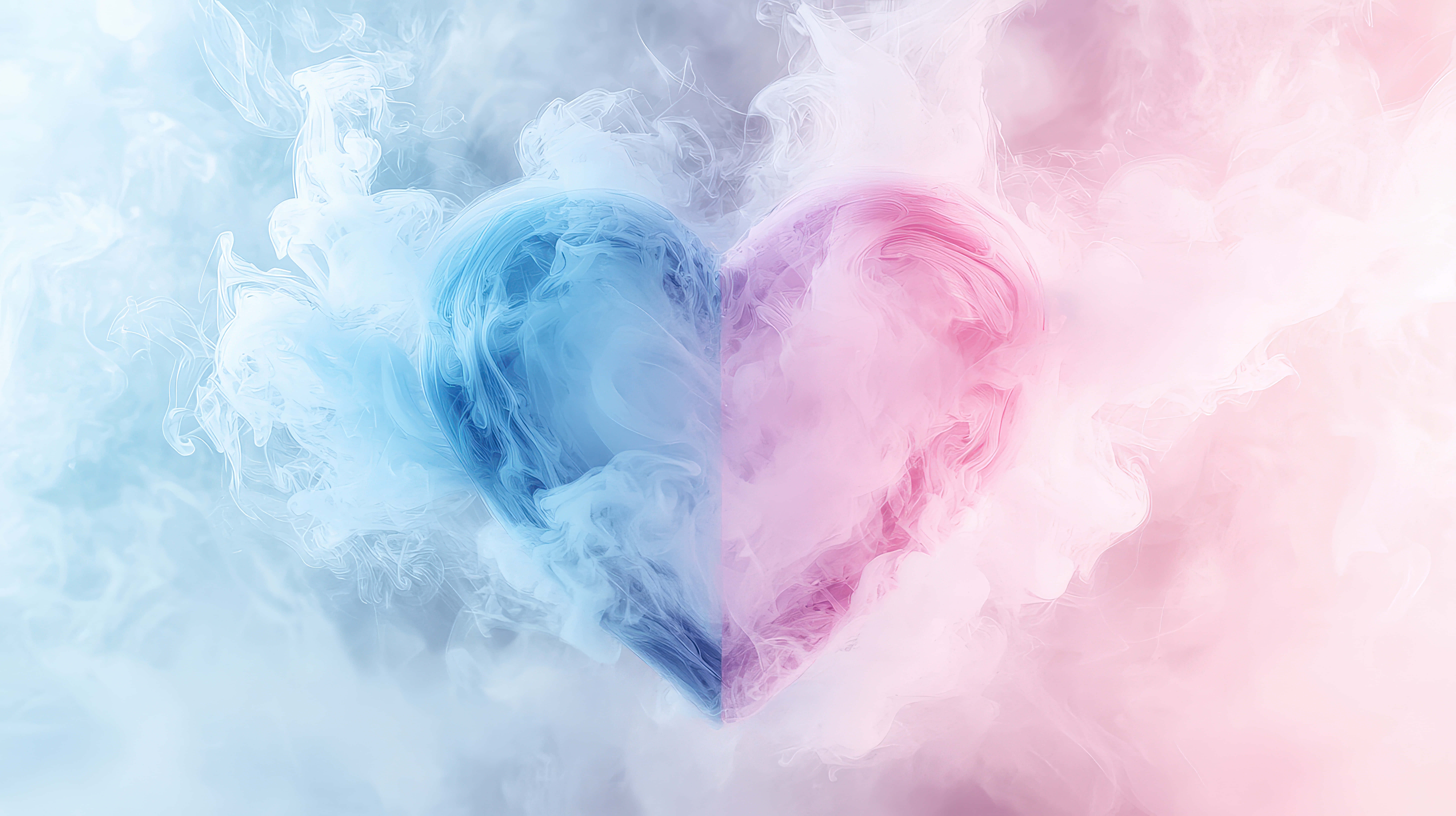 blue, pink, swirling smoke, 8K Desktop Wallpaper