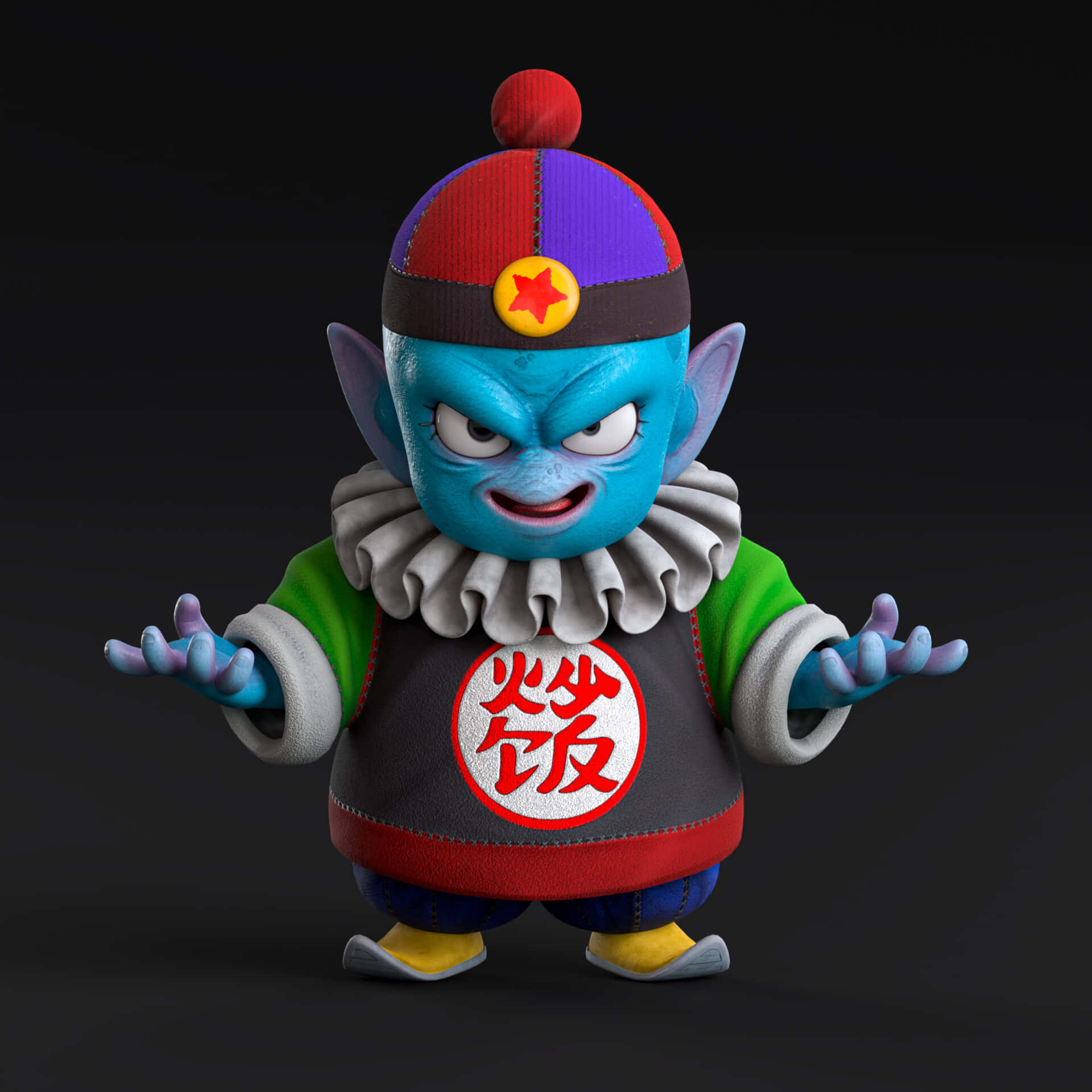 Emperor Pilaf, blue-skinned, red and purple hat, Full HD Desktop Wallpaper