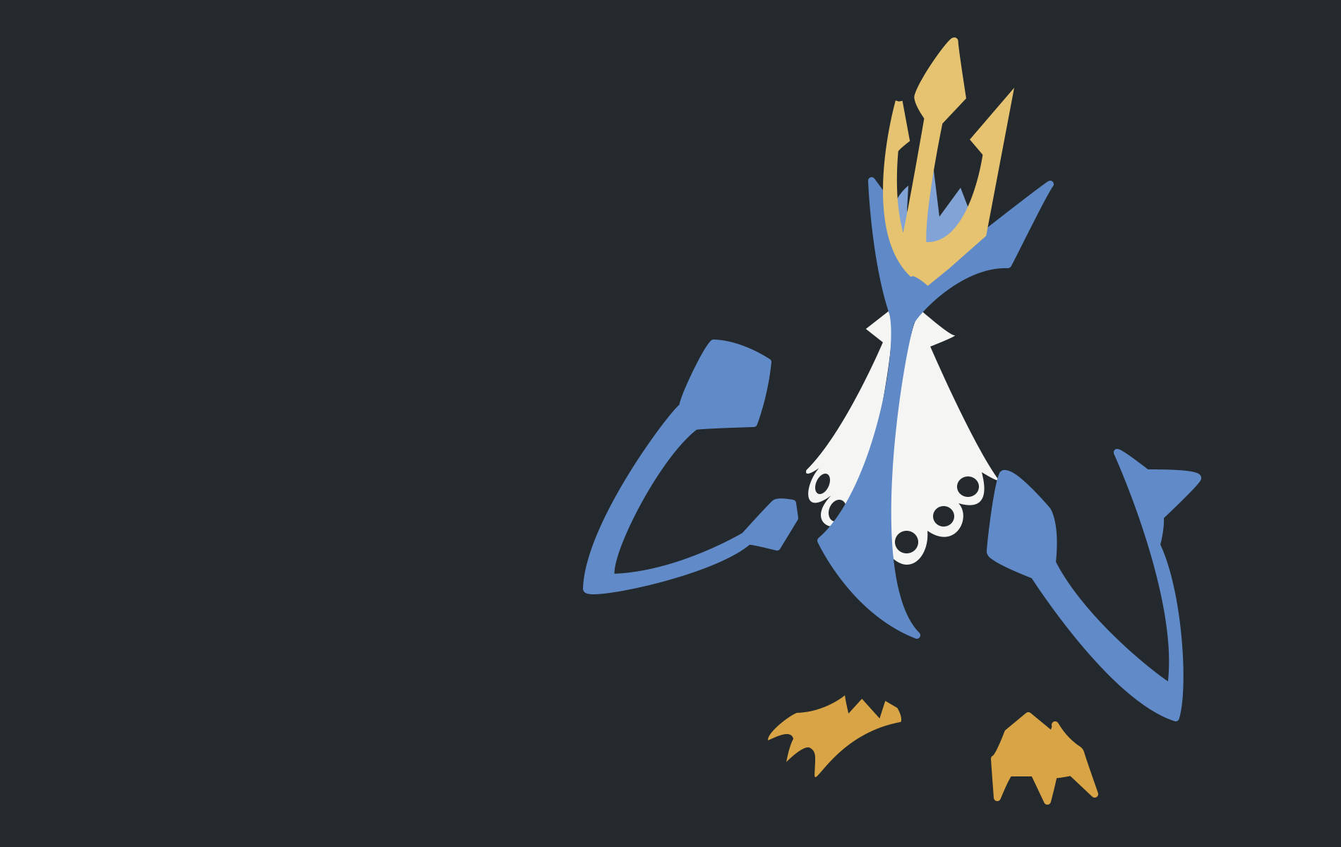 Empoleon, blue, gold, HD Desktop Wallpaper