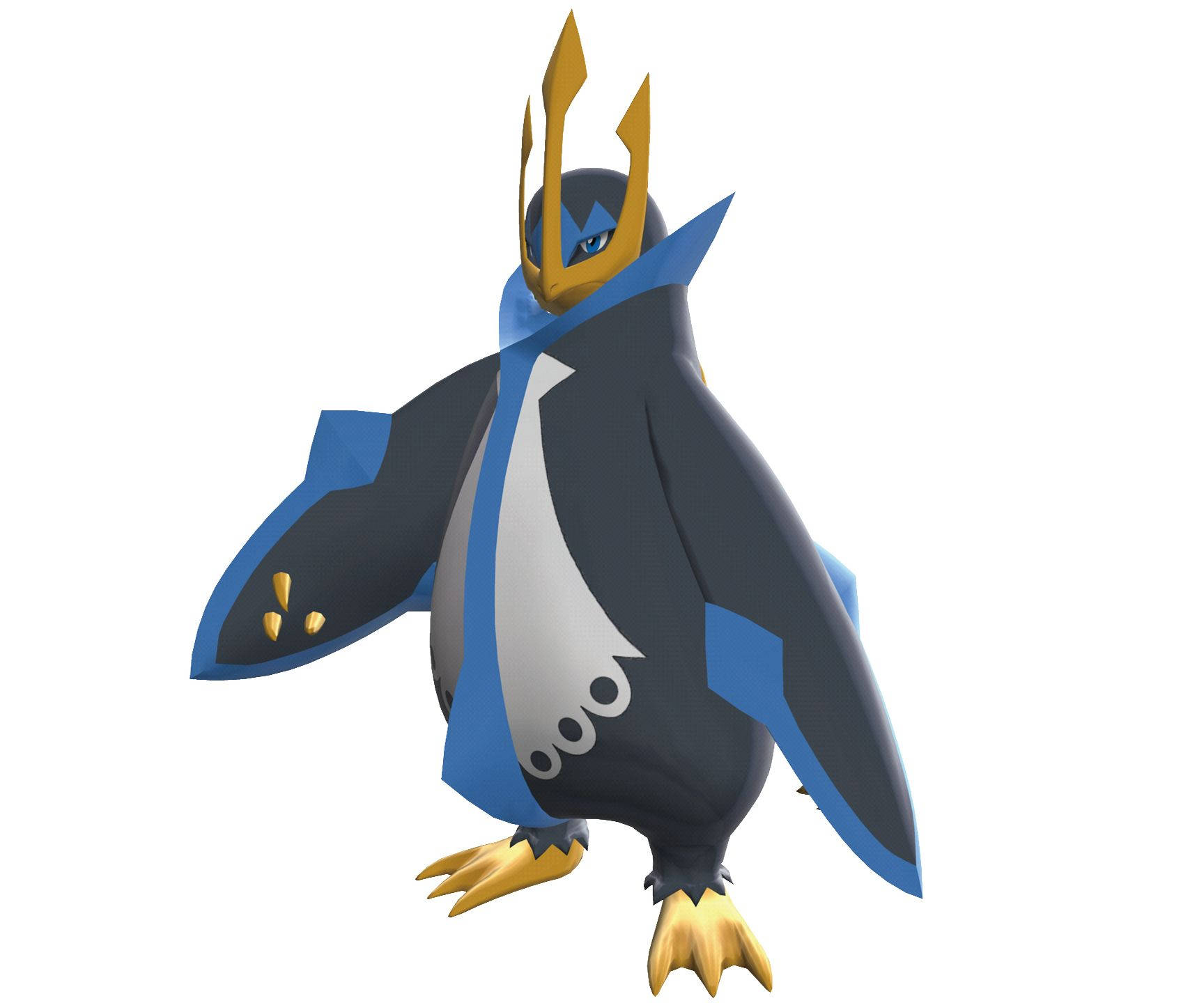 Empoleon, golden crown, blue accents, HD Desktop Wallpaper