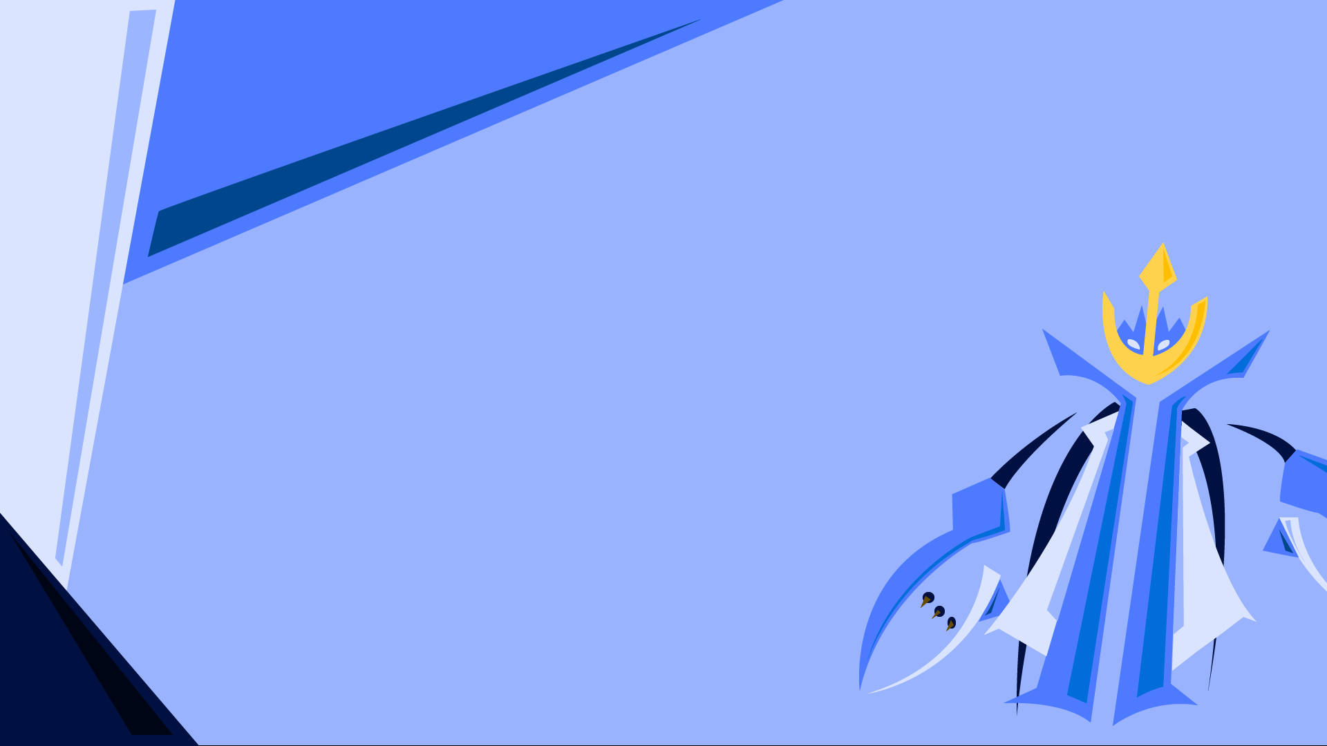 Empoleon, pastel art, blue and white, Full HD Desktop Wallpaper