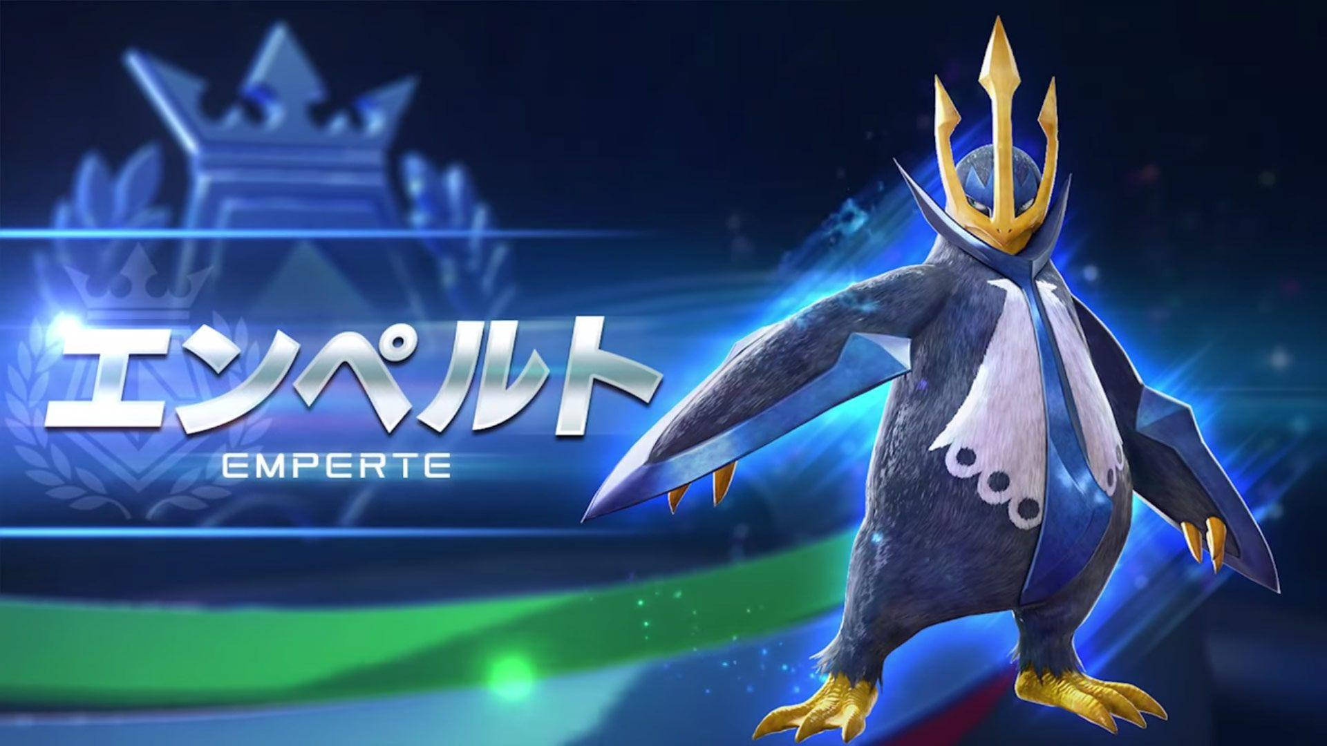 Empoleon, golden crown, blue armor, Full HD Desktop Wallpaper