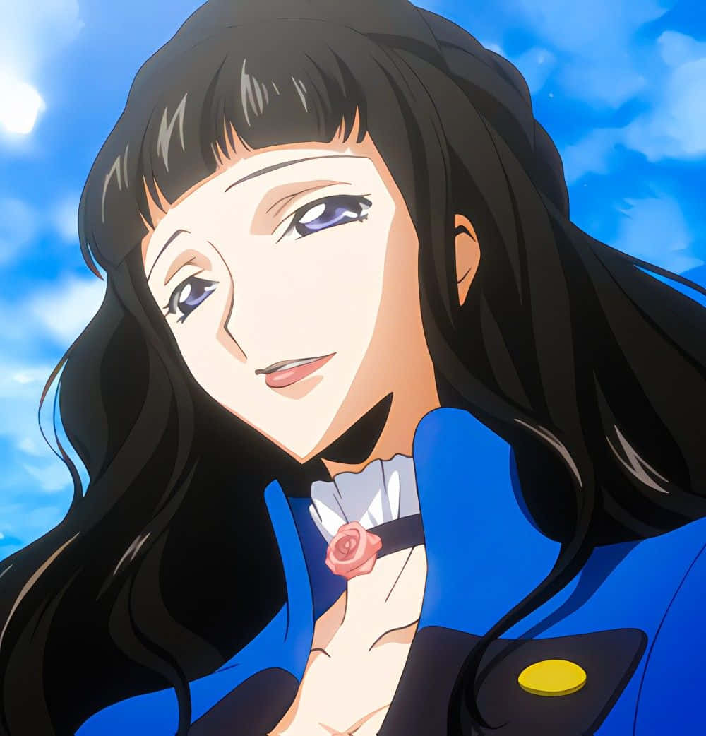 Empress, anime girl, long black hair, SD Phone Wallpaper