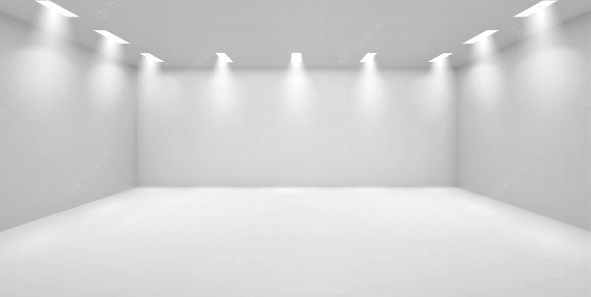 Empty Room, bright lights, minimalist white room, Full HD Desktop Wallpaper