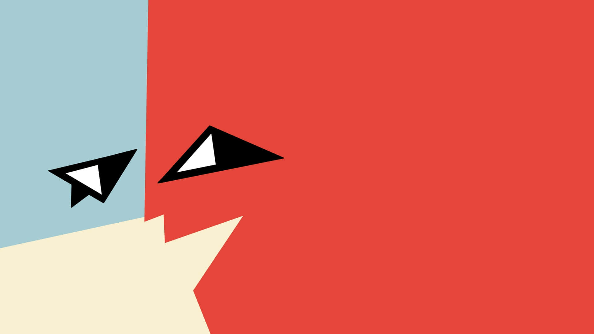 Ena, minimalist art, triangular eyes, Full HD Desktop Wallpaper