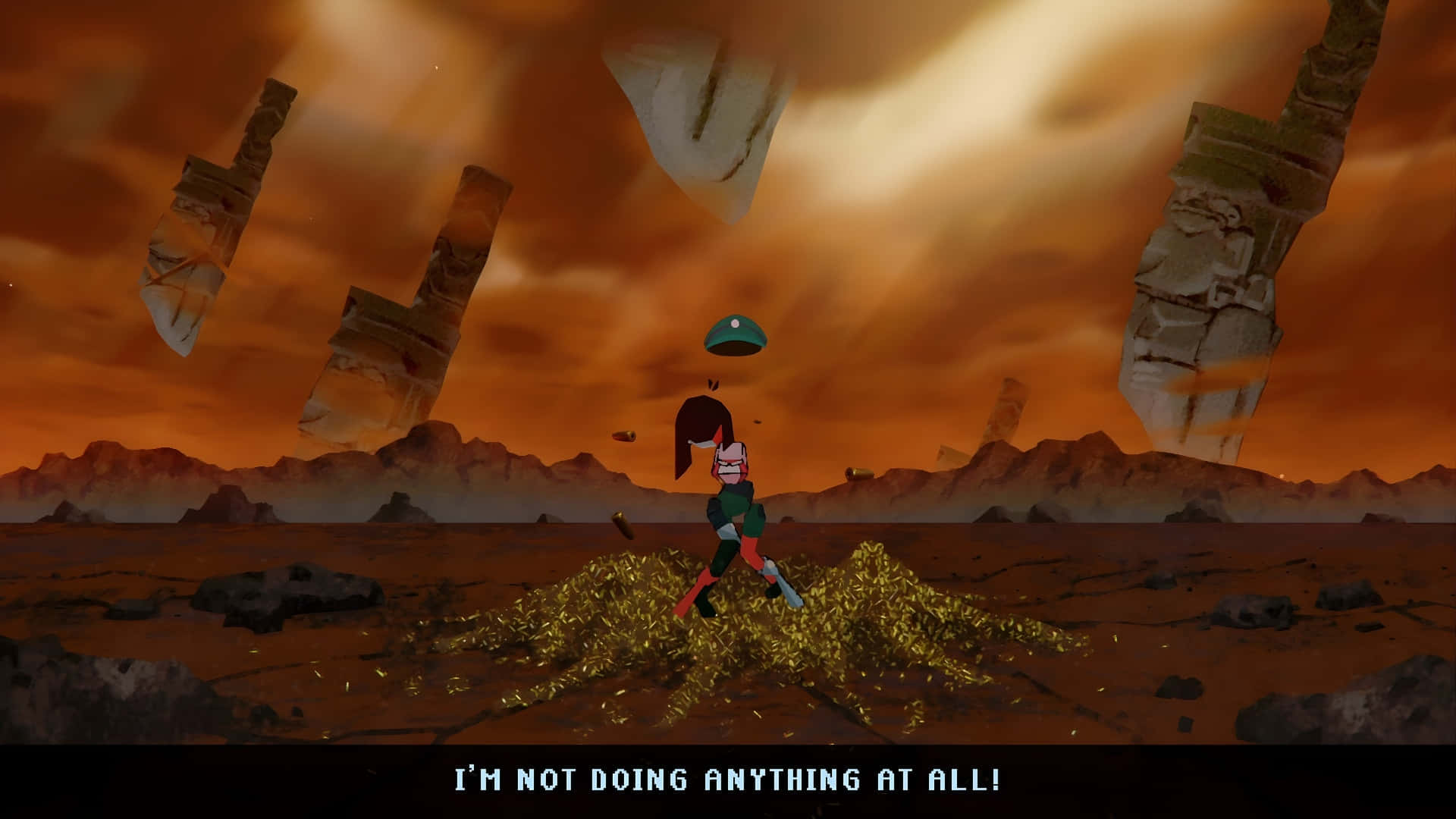 Ena, game character, surreal desert, Full HD Desktop Wallpaper