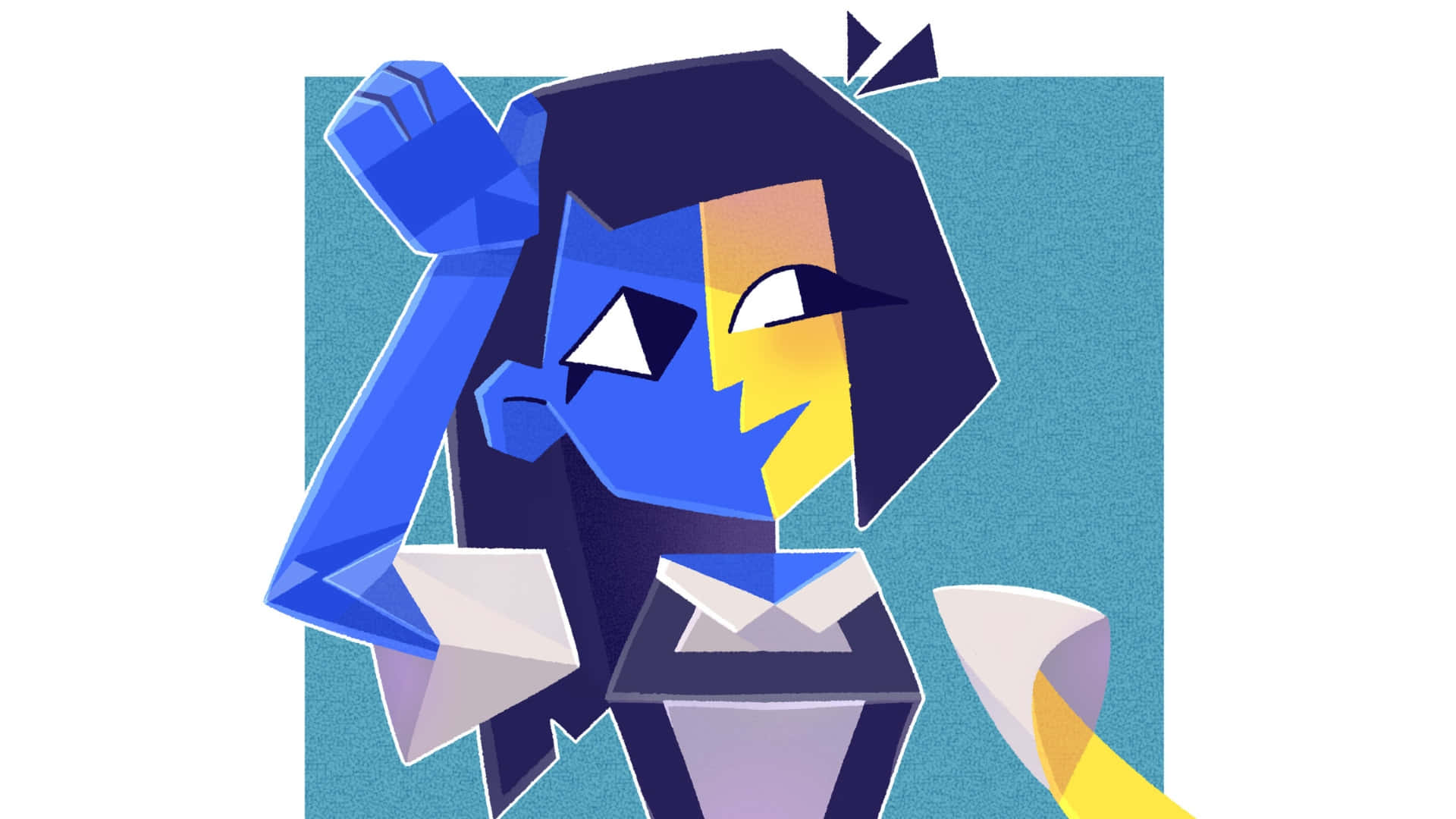 Ena, blue, yellow, Full HD Desktop Wallpaper