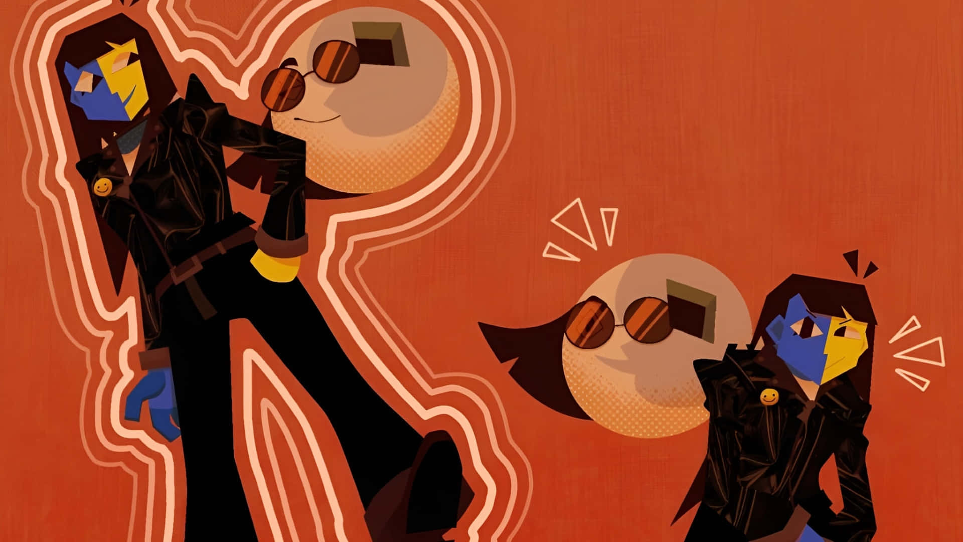 Ena, black jackets, sunglasses, Full HD Desktop Wallpaper