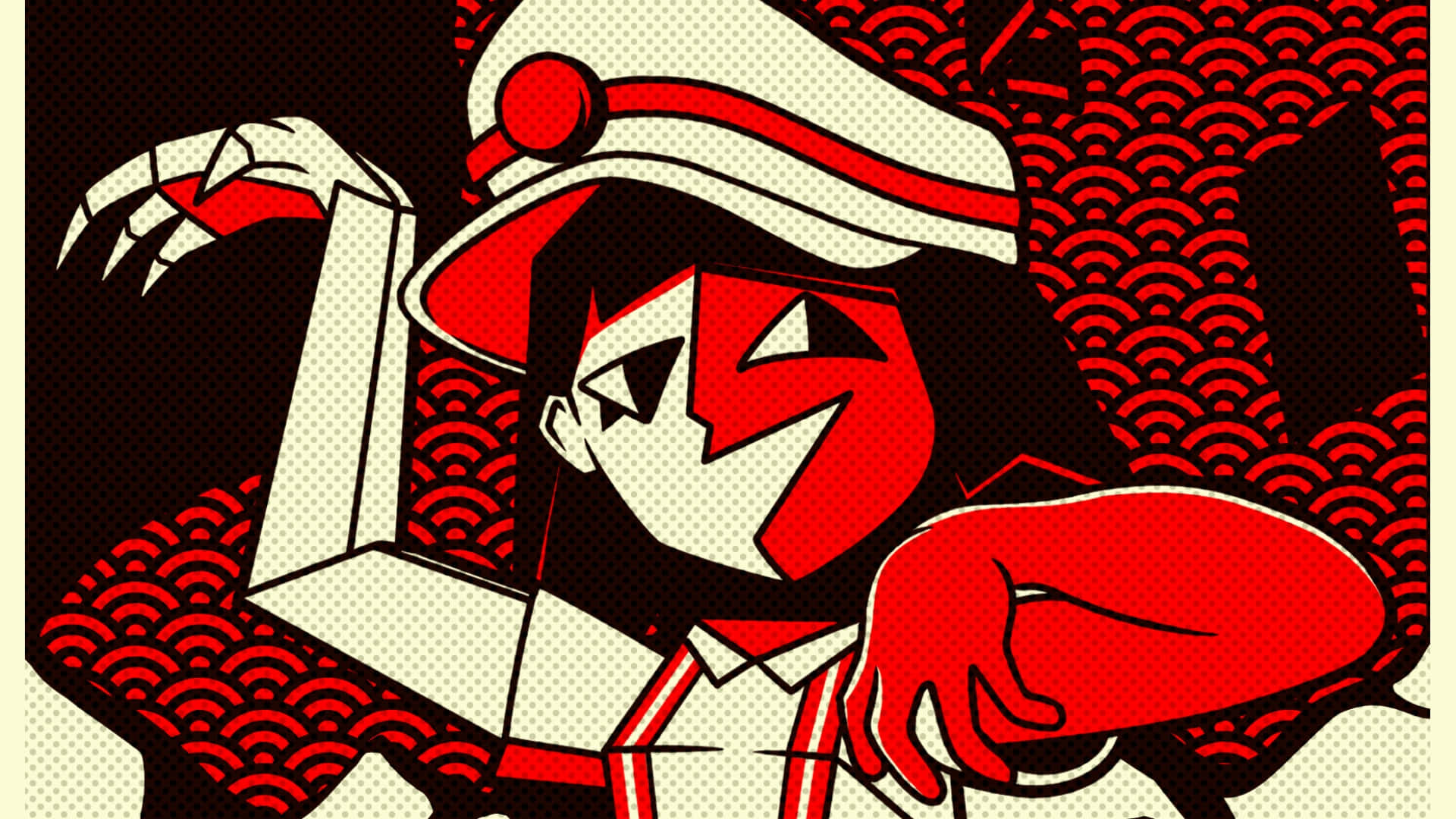 Ena, sailor hat, sharp claws, Full HD Desktop Wallpaper