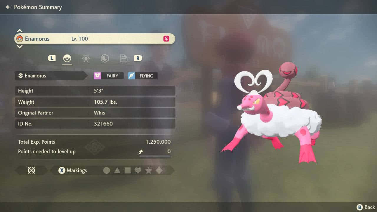 Enamorus, pink and white, game menu, HD Desktop Wallpaper