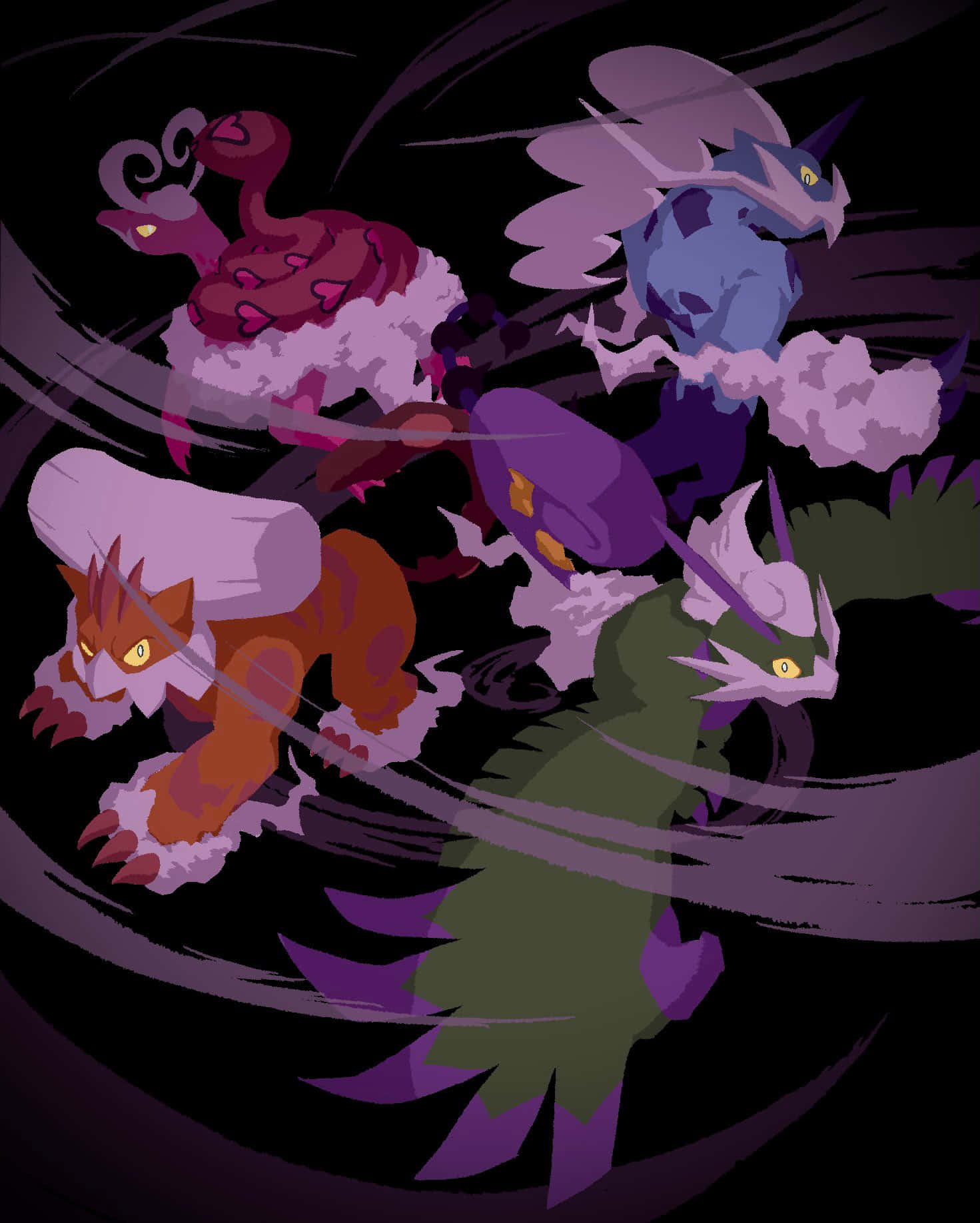 Enamorus, genie pokemons, glowing eyes, HD Phone Wallpaper