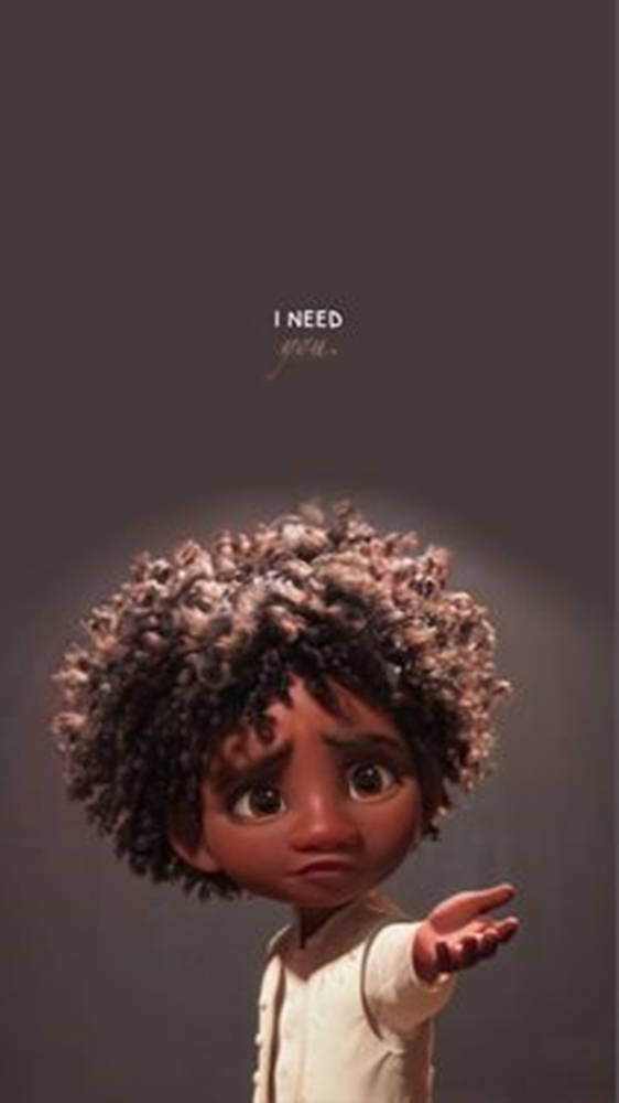 Encanto Aesthetic, sad animated child, curly hair, SD Phone Wallpaper