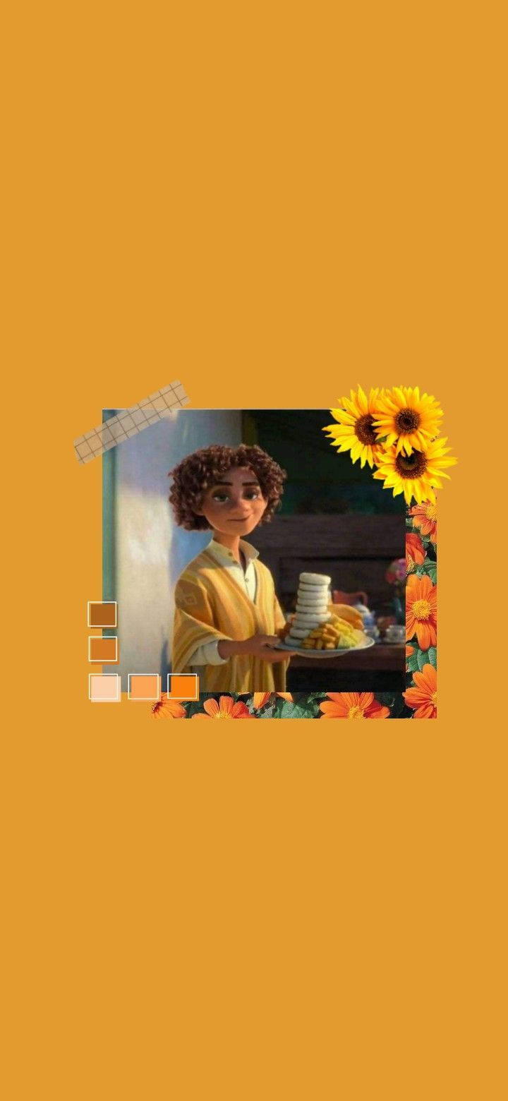 Encanto Aesthetic, yellow robe, sunflowers, HD Phone Wallpaper