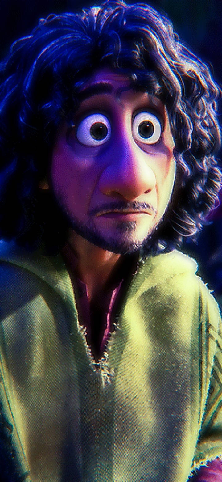 Encanto Aesthetic, green tunic, purple blue lighting, HD Phone Wallpaper