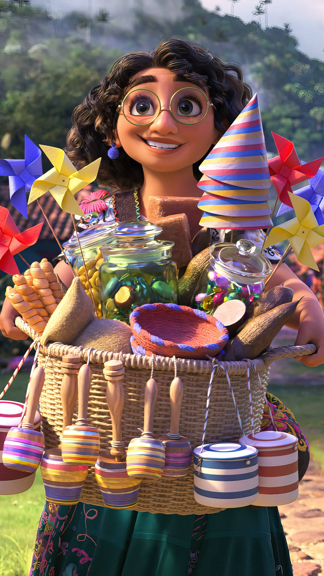 Encanto Dolores, animated girl, glasses, Full HD Phone Wallpaper