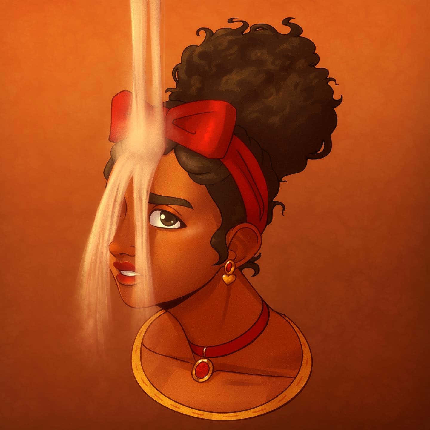 Encanto Isabela, curly hair, red bow, HD Desktop Wallpaper