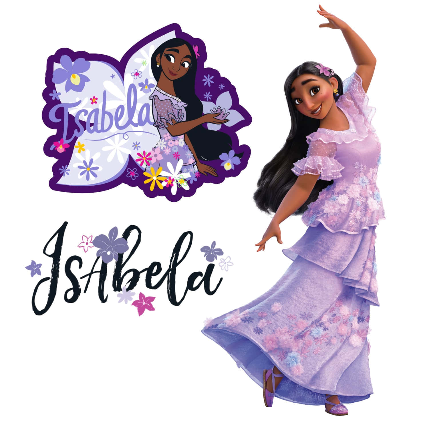 Encanto Isabela, Isabela, purple floral dress, HD Desktop Wallpaper