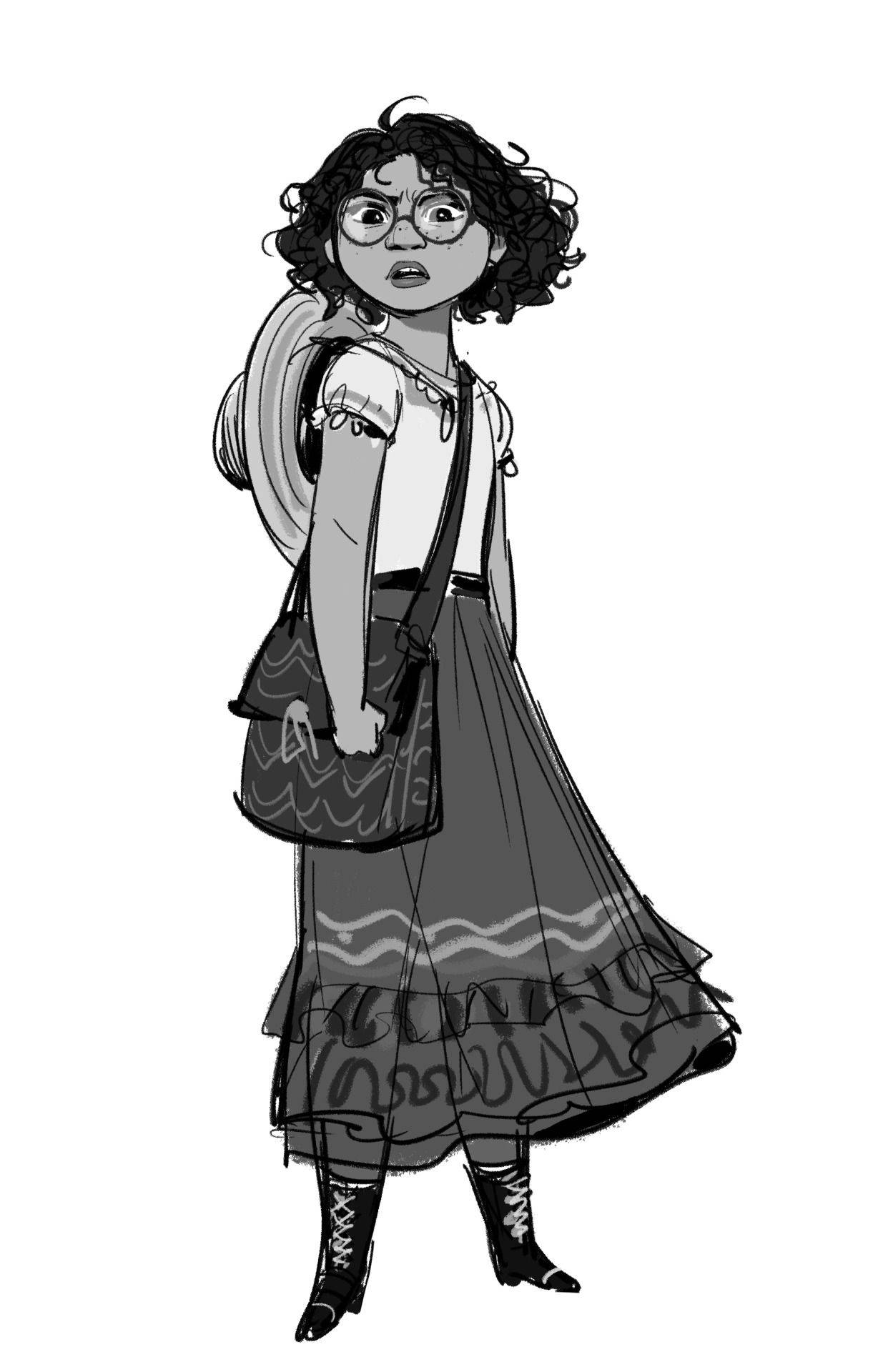 Encanto Mirabel, curly hair, glasses, Full HD Phone Wallpaper