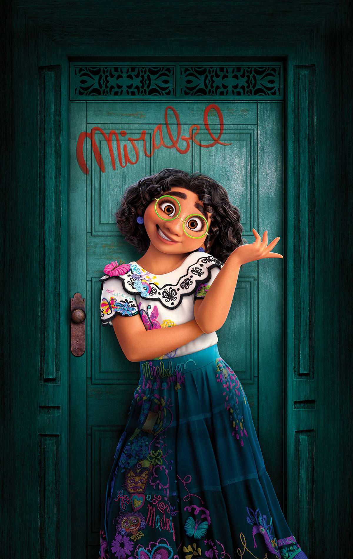 Encanto Mirabel, teal door, Mirabel, HD Phone Wallpaper