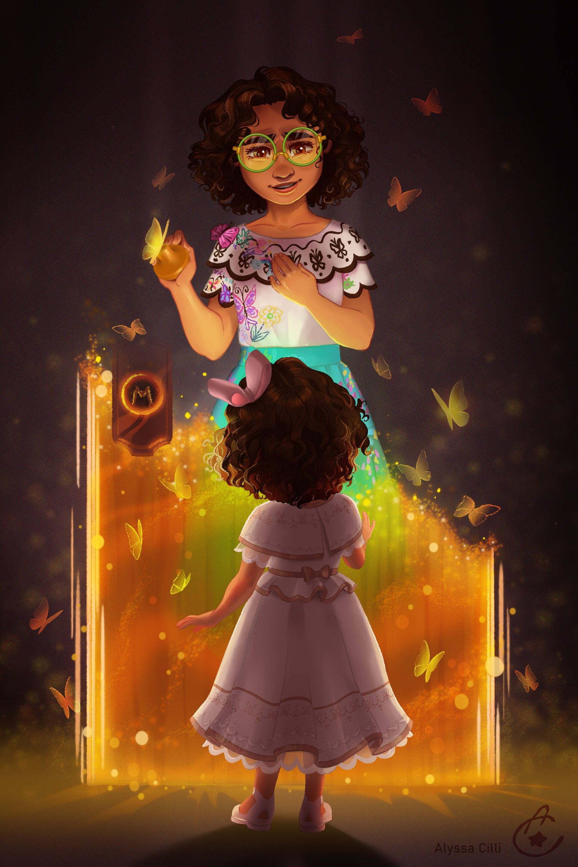 Encanto Mirabel, curly hair, glasses, 2K Phone Wallpaper