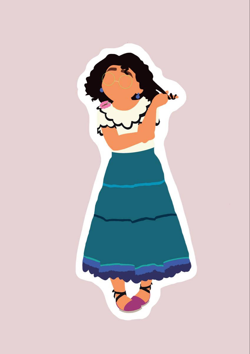 Encanto, Mirabel, minimalist art, SD Phone Wallpaper