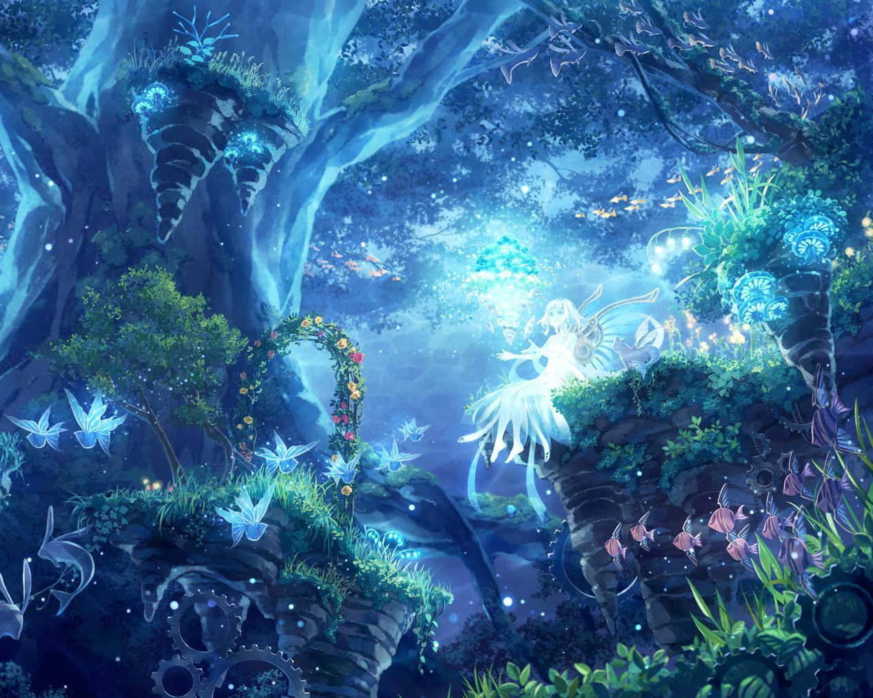 Enchanting, fairy, translucent wings, SD Desktop Wallpaper