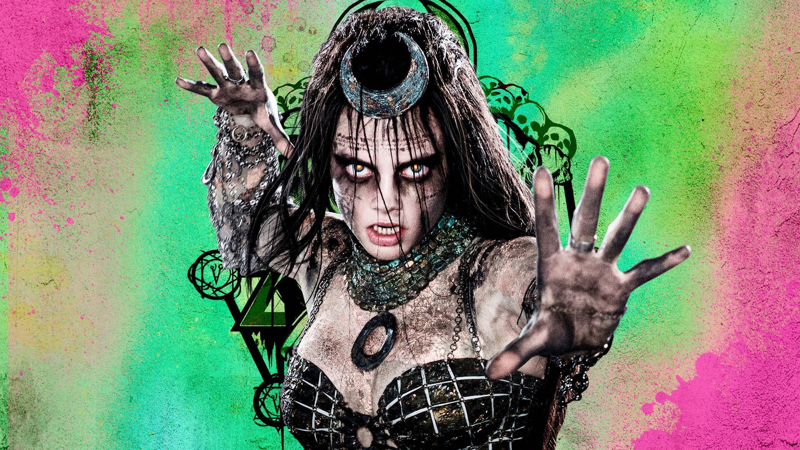 Enchantress, gothic witch, glowing eyes, 2K Desktop Wallpaper