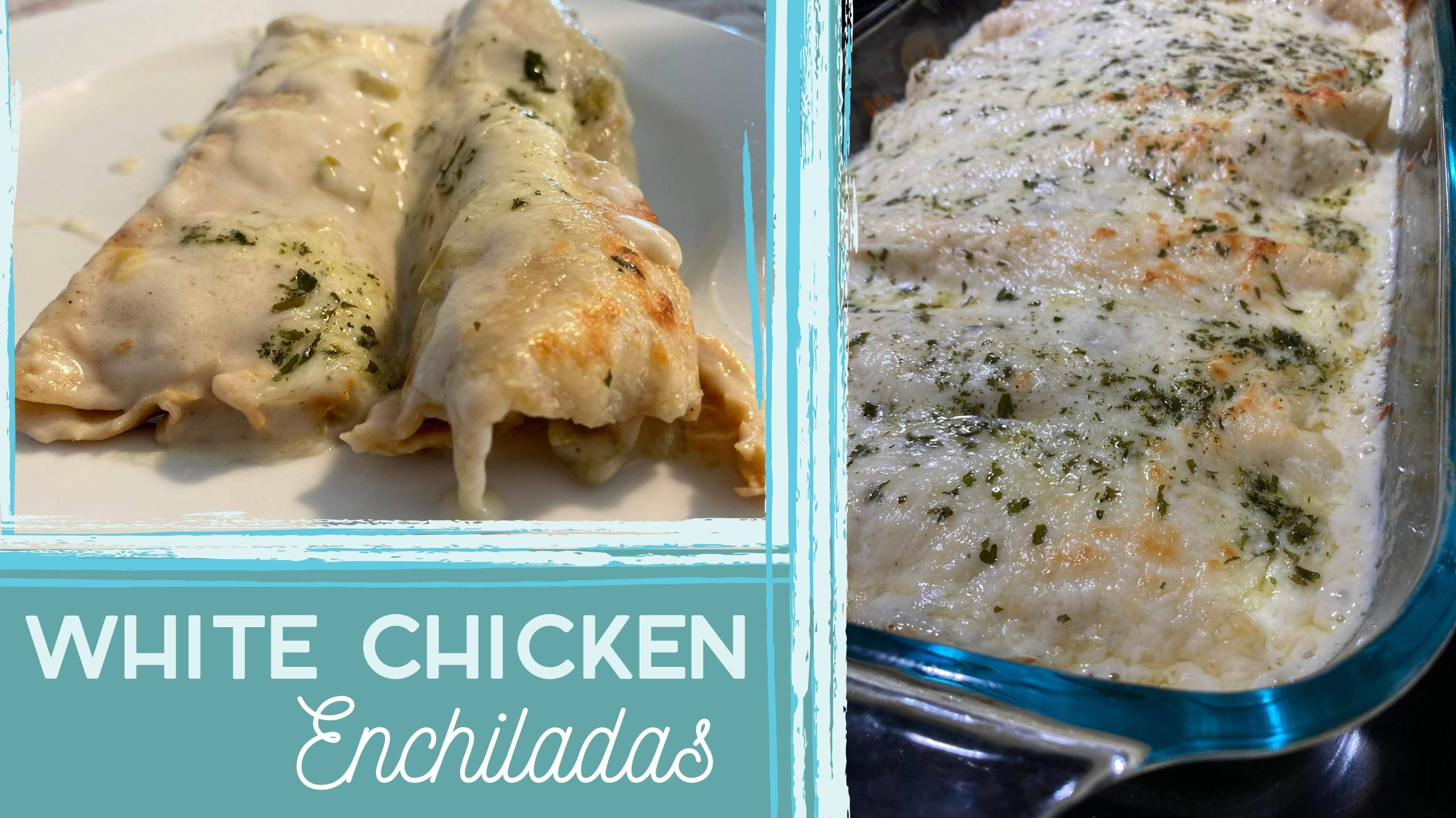 white chicken enchiladas, golden-brown chicken enchiladas, creamy sauce, 2K Desktop Wallpaper