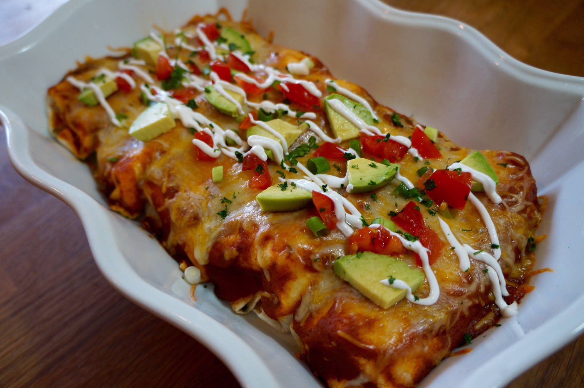 enchiladas, avocado, tomato, Full HD Desktop Wallpaper