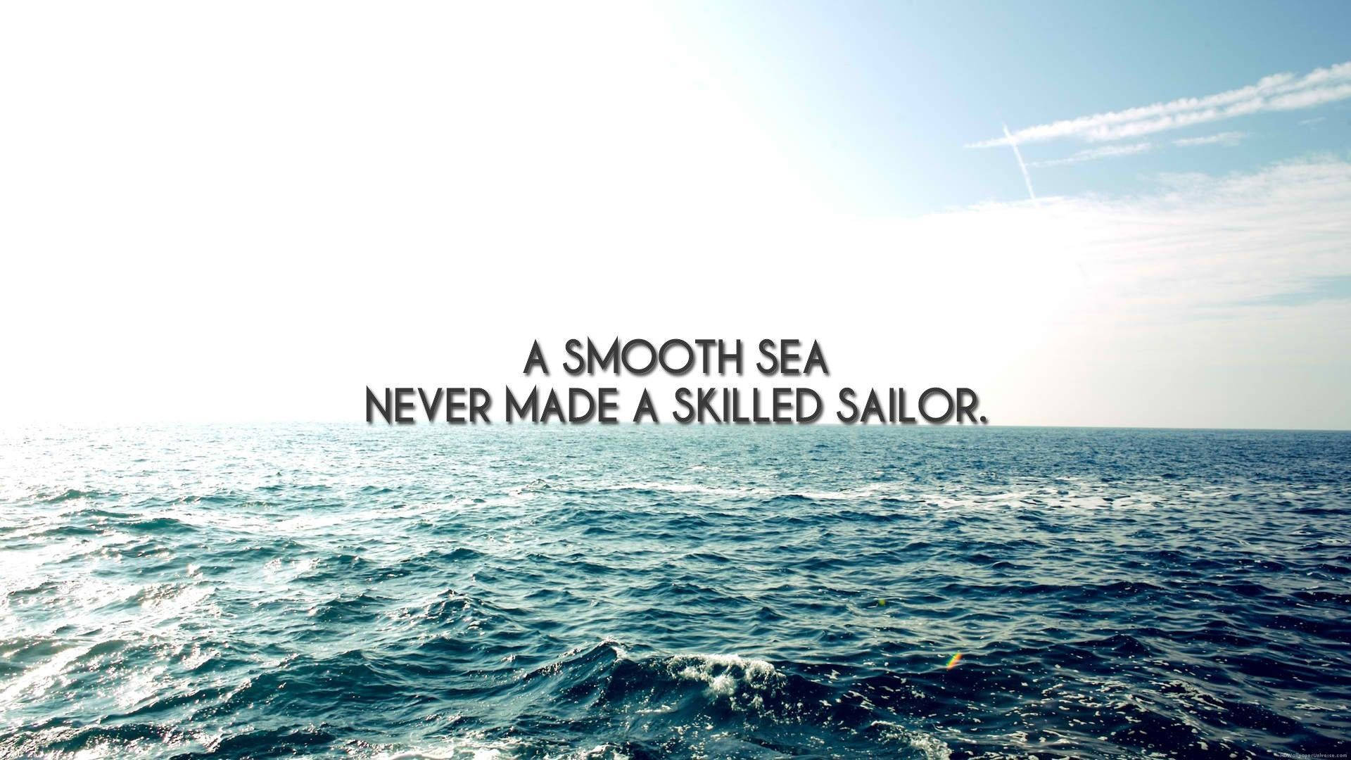 Smooth Sea Sailor, vast blue ocean, gentle waves, Full HD Desktop Wallpaper