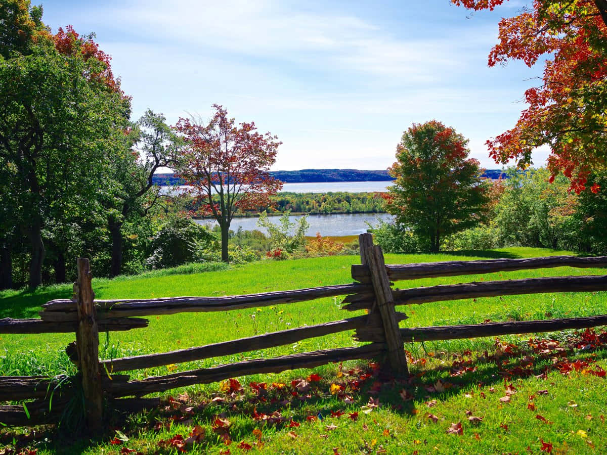 End Of Summer, autumn landscape, serene lake, SD Desktop Wallpaper