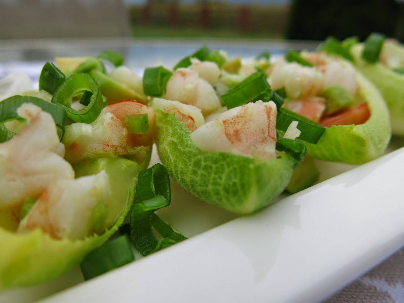 shrimp stuffed endive, avocado halves, shrimp, HD Desktop Wallpaper